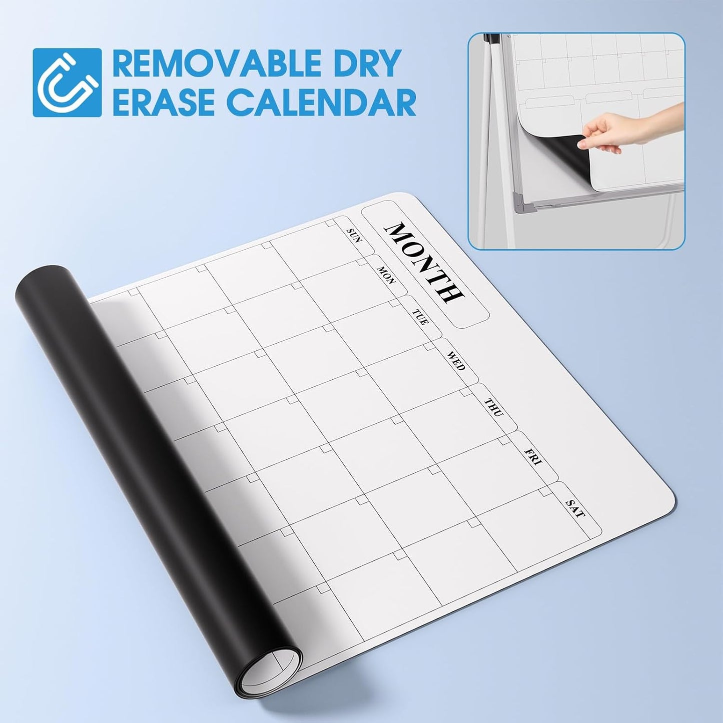 MaxGear Large Monthly White Board Stand with Calendar, 36" x 24" Double Sided Dry Erase Board Easel for School Classroom, Home Office Stand Flip Chart Height Adjustable