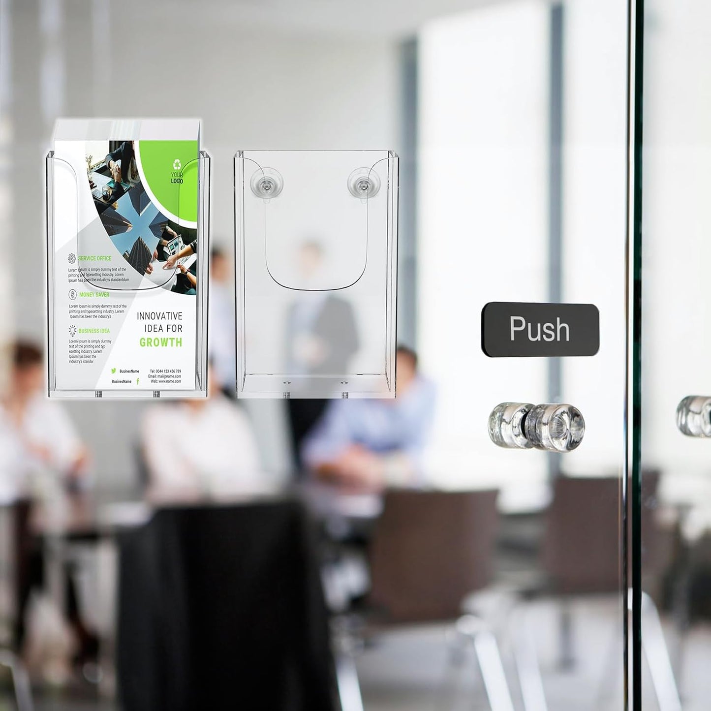 Zavekia 4 x 6 Inches Wall Mount Brochure Holder - Clear Flyer Holder (1 pack)