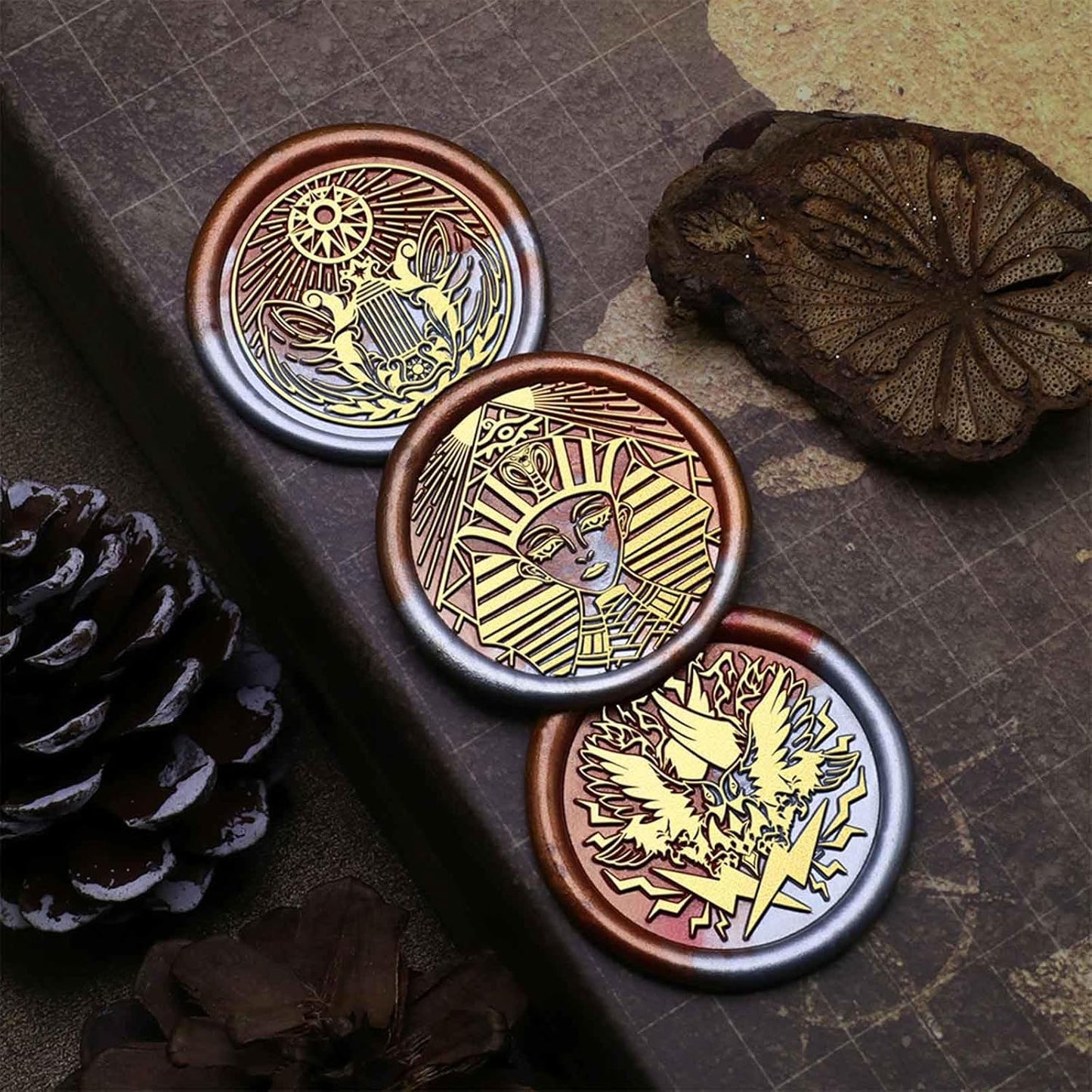 Thor Wax Seal Stamp - Vintage Eagle Logo Wax Stamp, Lightning Sealing Stamp with Handle for Friends and Family, Such as Christmas,Easter,and Birthday Gifts