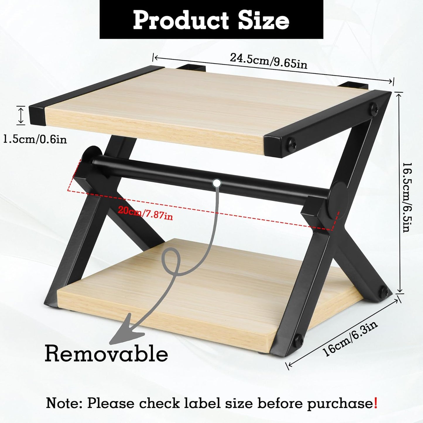 Label Holder for Rolls and Fan-Fold Labels, Shipping Thermal Label Holder for Thermal Printer, Desktop Label Printer Accessory Supplies for Home, Office, Small Business