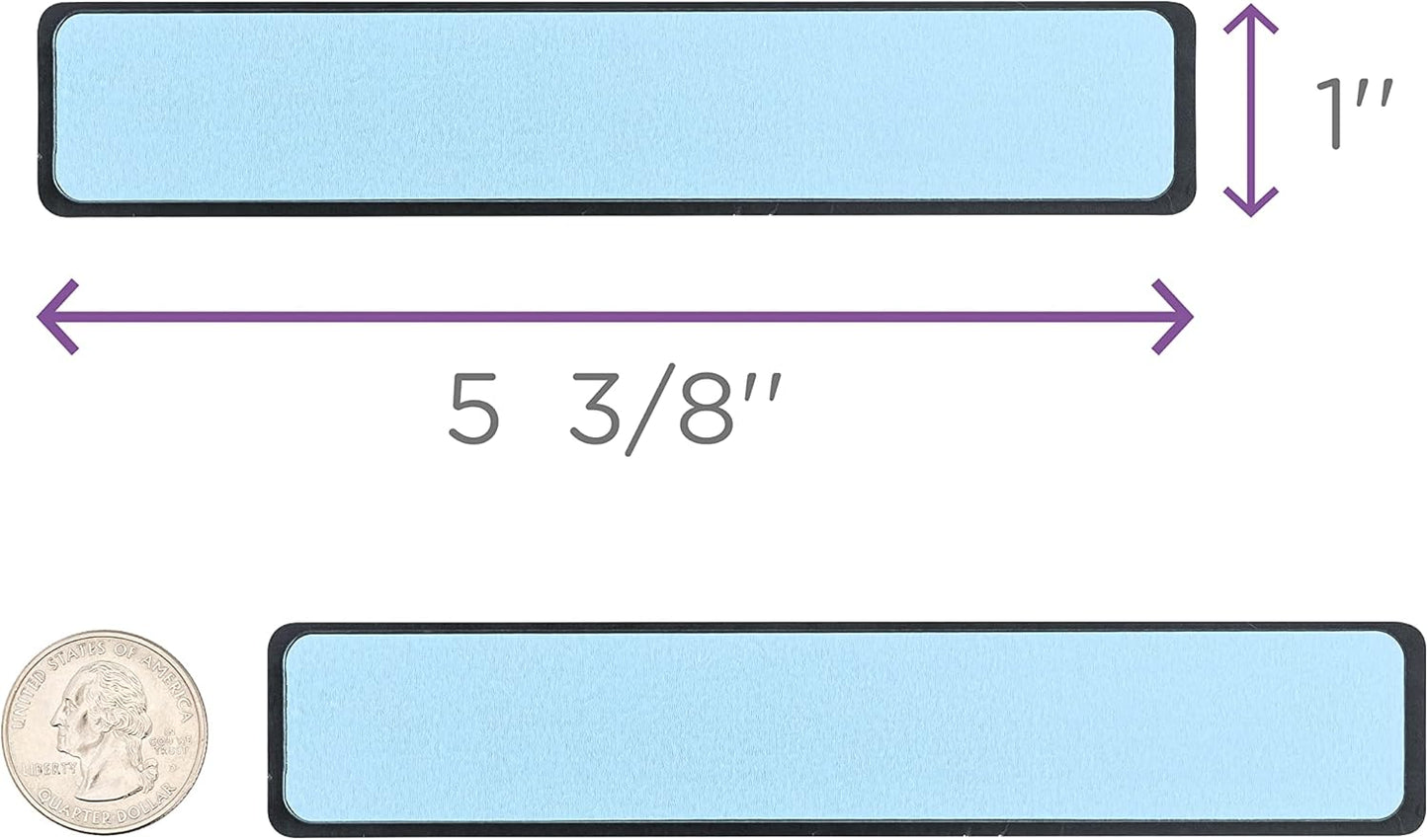 Carstens Adhesive Sticker Labels, 5 3/8” x 1”, Binder Labels for 1” Ring Binder Spines, Blue, Roll of 200