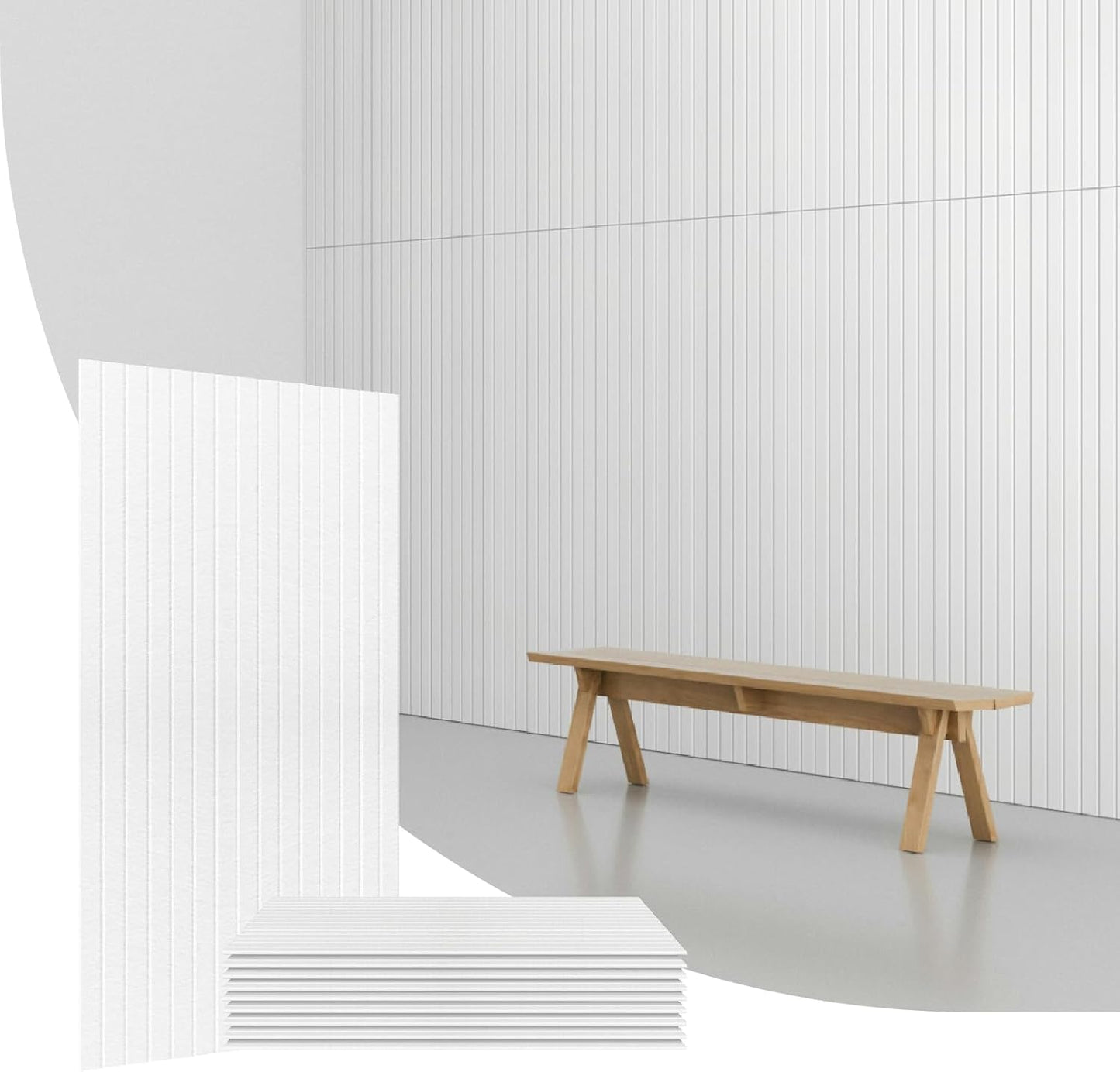 Olanglab Acoustic Wall Panels 10 Pack, 48 x 24 per Acoustic Panels Sound Absorbing, Decorative Sound Panels for Home Studio and Office, White