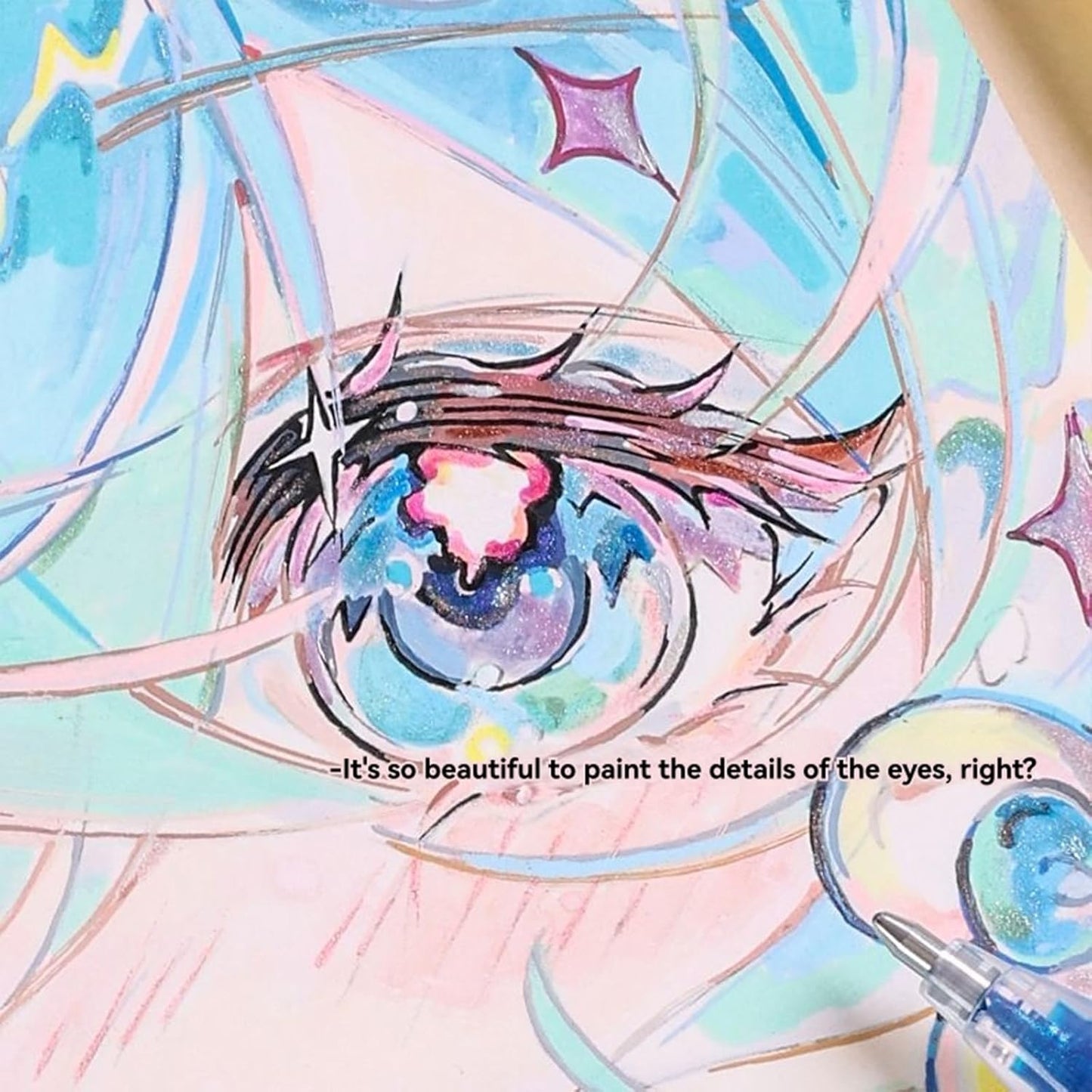 Glitter Gel Pen 24 Color, Vibrant Sparkle Gel Pens for Adult Coloring Books Drawing Doodling, 1.0mm Colored Gel Pens for Kids Adults DIY Birthday Cards