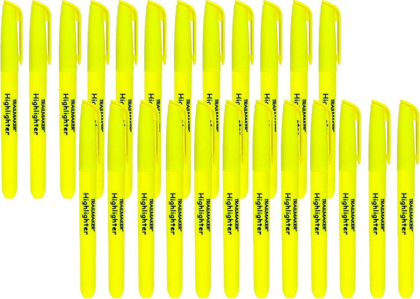 Trail maker 100 Packs of Bulk Yellow Highlighters in Bulk | Bright Wholesale Highlighters for Classrooms, School Kids, Teachers, Office Supplies