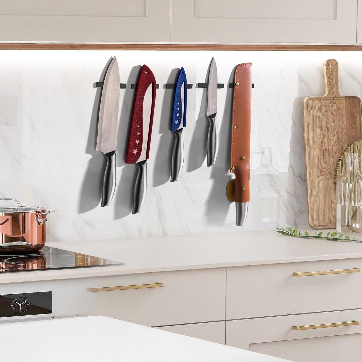 Grtard 24 Pack Strong Neodymium Bar Magnets Heavy Duty, Powerful Permanent Rare Earth Magnets with Double-Sided Adhesive, Super Strong Magnets Bar for Kitchen, Fridge, DIY, Craft, Garage - 60x10x3mm