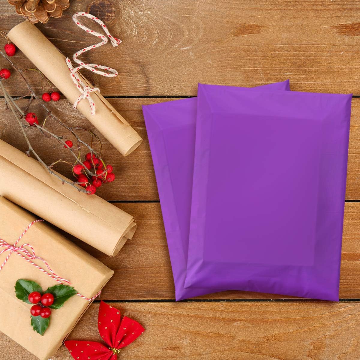 UCGOU Poly Mailers 14.5x19 Inch Purple 200 Pack Large Shipping Bags #7 Strong Thick Mailing Envelopes Self Sealing Adhesive Waterproof and Tear Proof Boutique Packaging Postal for Clothing