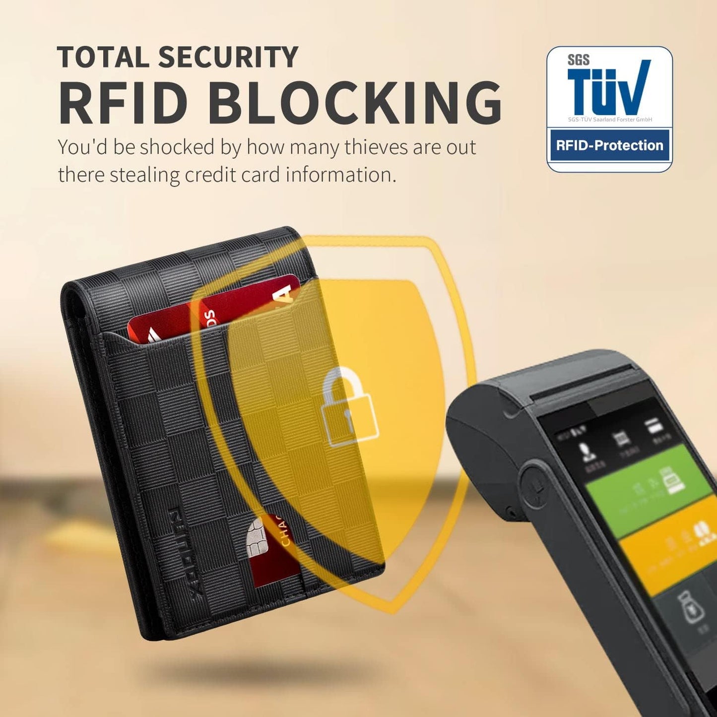 RUNBOX Novelty Wallet for Men Slim 11 Credit Card Holder Slots Leather RFID Blocking Small Thin Men's Wallet Bifold Minimalist Front Pocket Large Capacity Gift Box