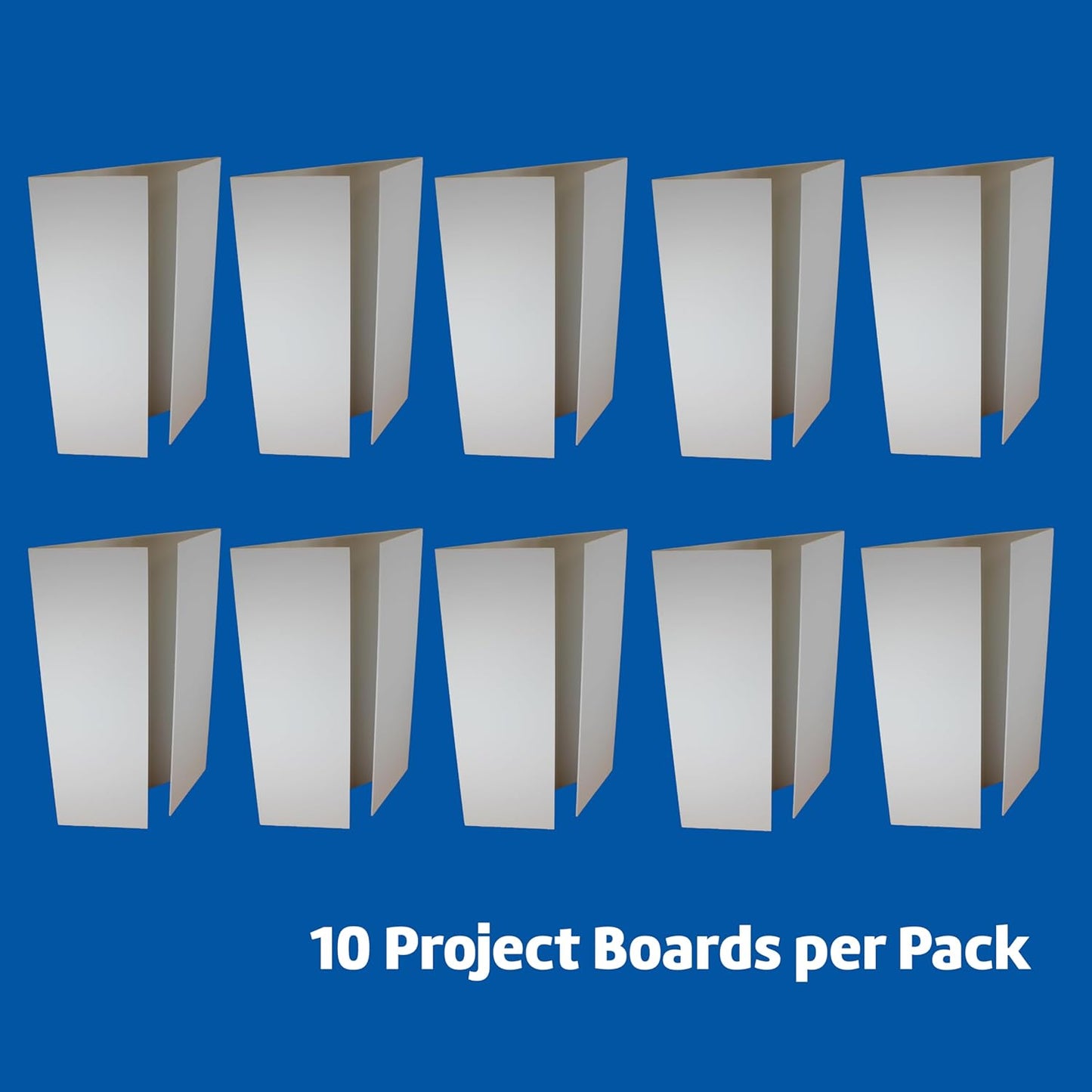 Flipside Products 36” x 48” Foam Project Boards for Presentations, Science Fair, School Projects, Event Displays and Trifold Picture Board - White - 10 Pack