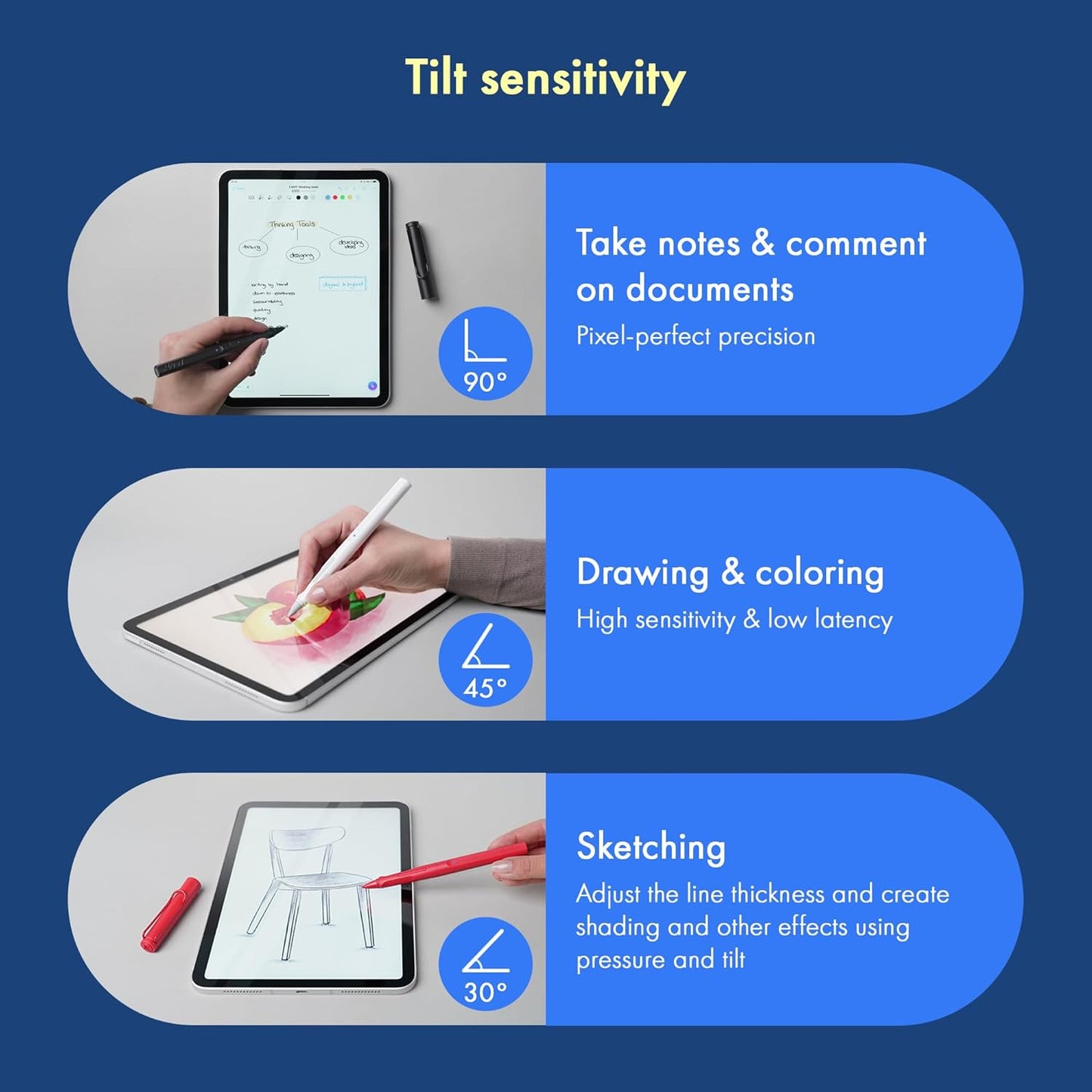LAMY Safari Note+ red iPad Pen - Stylus Pen with Palm Rejection, tilt Sensitivity & Ergonomic Grip - Compatible with Various iPad Models & Generations - up to 10 Hours Battery Life