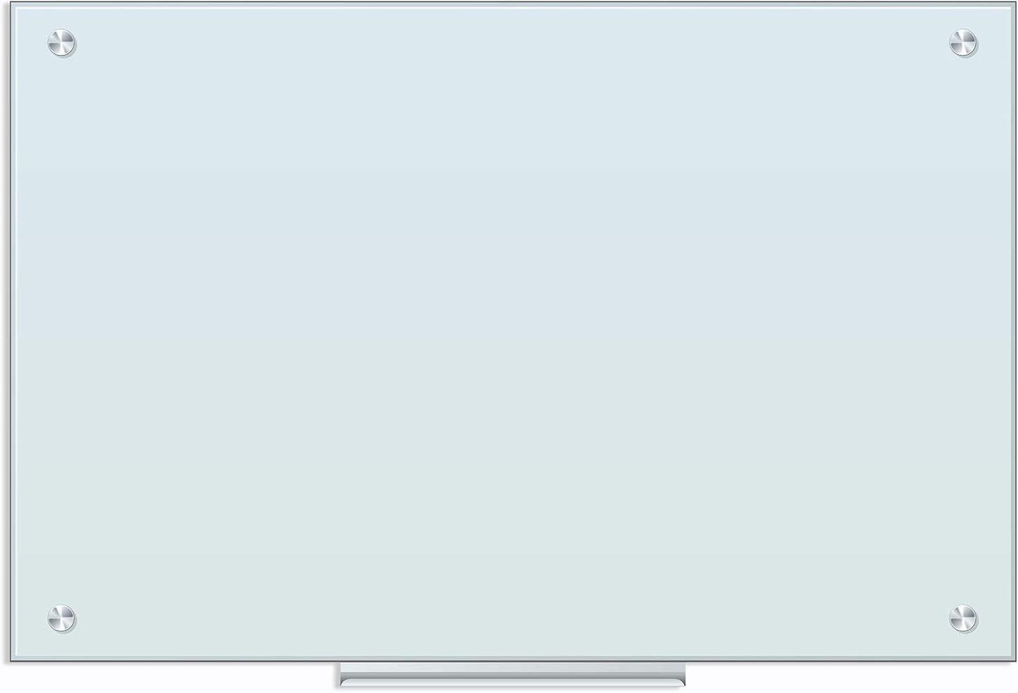 U Brands Magnetic Glass Dry Erase Board, Only for Use with HIGH Energy Magnets, 24” x 36" Inches, White Frosted Surface, Frameless (2298U00-01)