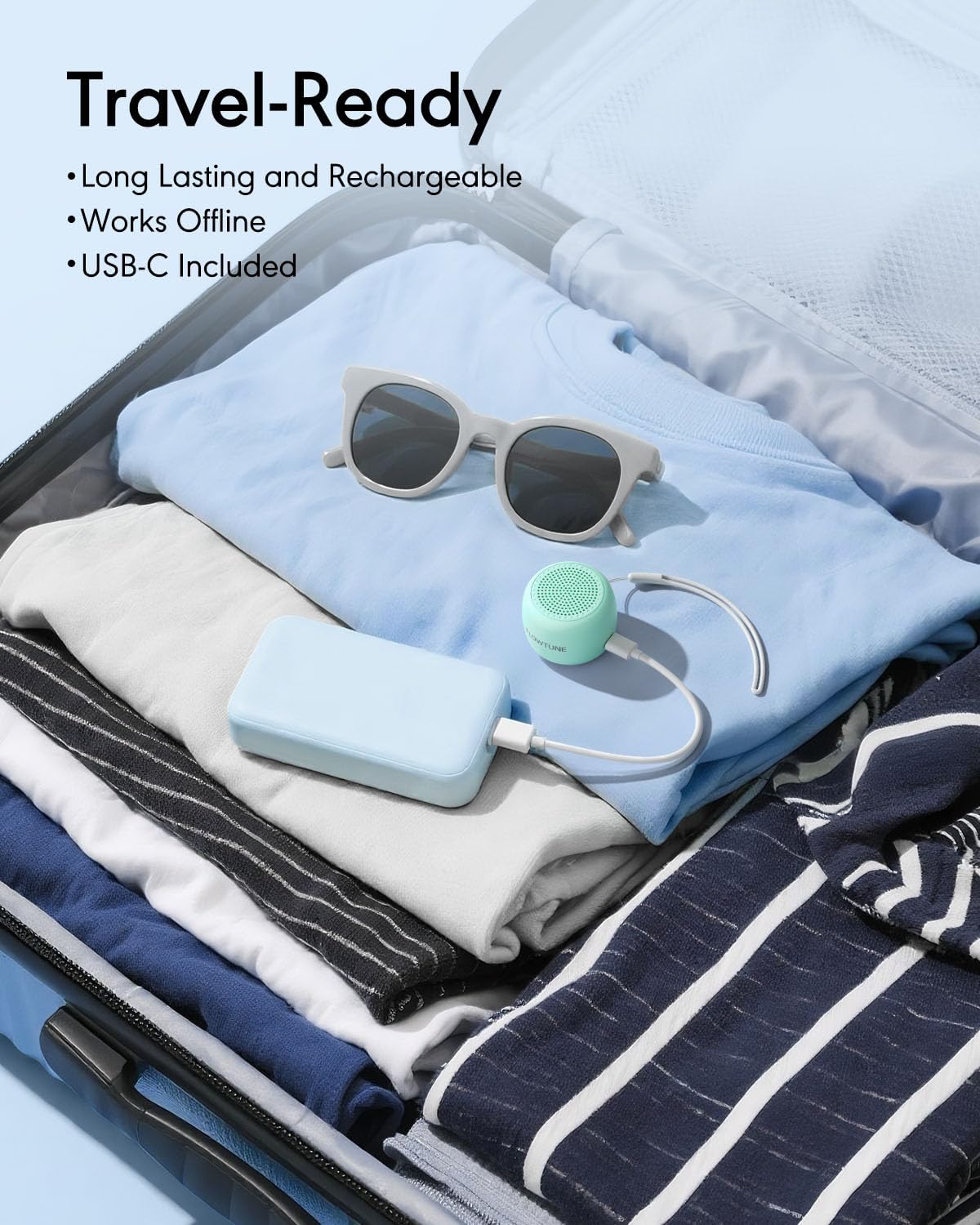 Sound Machine Flowtune White Noise Machine for Baby Adults, Mini Portable Sound Machine for Travel, 6H Timer, 18 Soothing Sleep Sounds Gift (Mint Green)