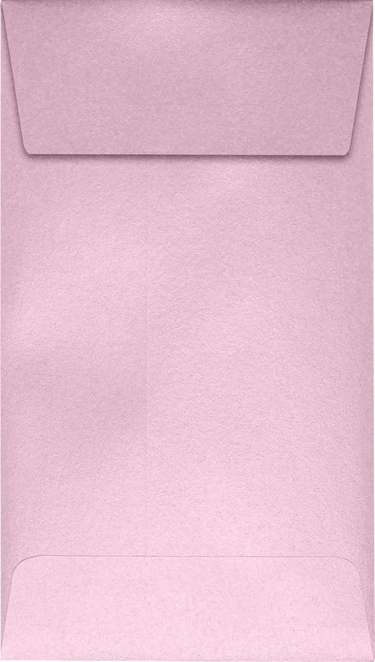 LUXPaper #5 1/2 Coin Envelopes | Peel & Press | 3 1/8" x 5 1/2" | Rose Quartz Metallic | 81lb. Text | 1,000 Qty