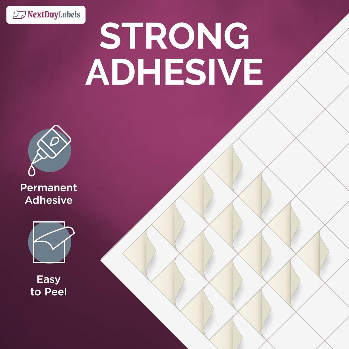 NextDayLabels – 1" x 1" Square Sticker Labels for Printer - White Laser/Inkjet Printer Labels Return Address Labels Shipping Label Stickers (100 Sheets, 80 Per Sheet, 8000 Labels)