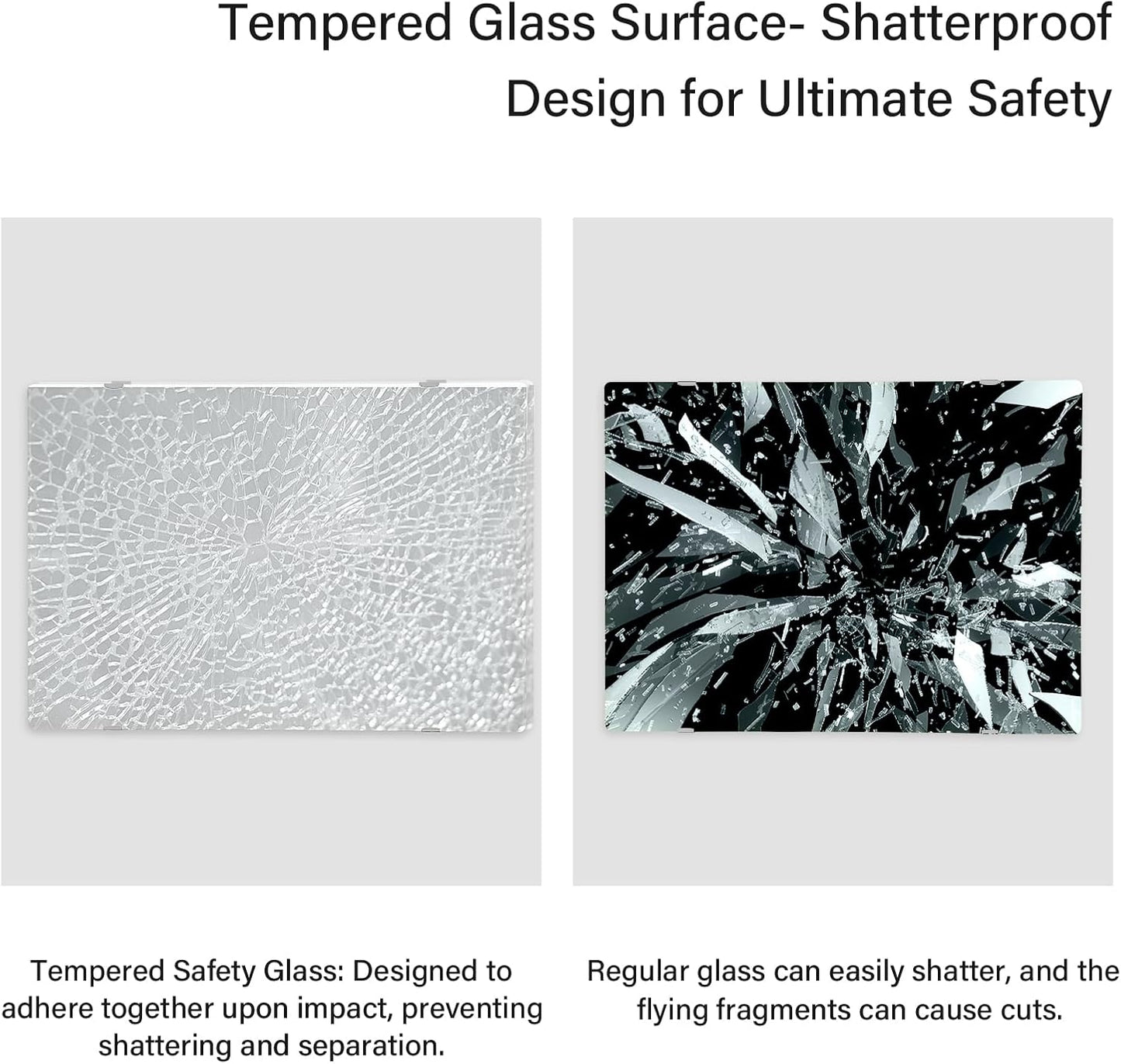 Wall-Mounted Magnetic Tempered Glass White Board Frameless Dry Erase Board Wall Mounted Ideal for Office Classroom School Kitchen and Home，Durable Whiteboard Frameless (36''x24'')