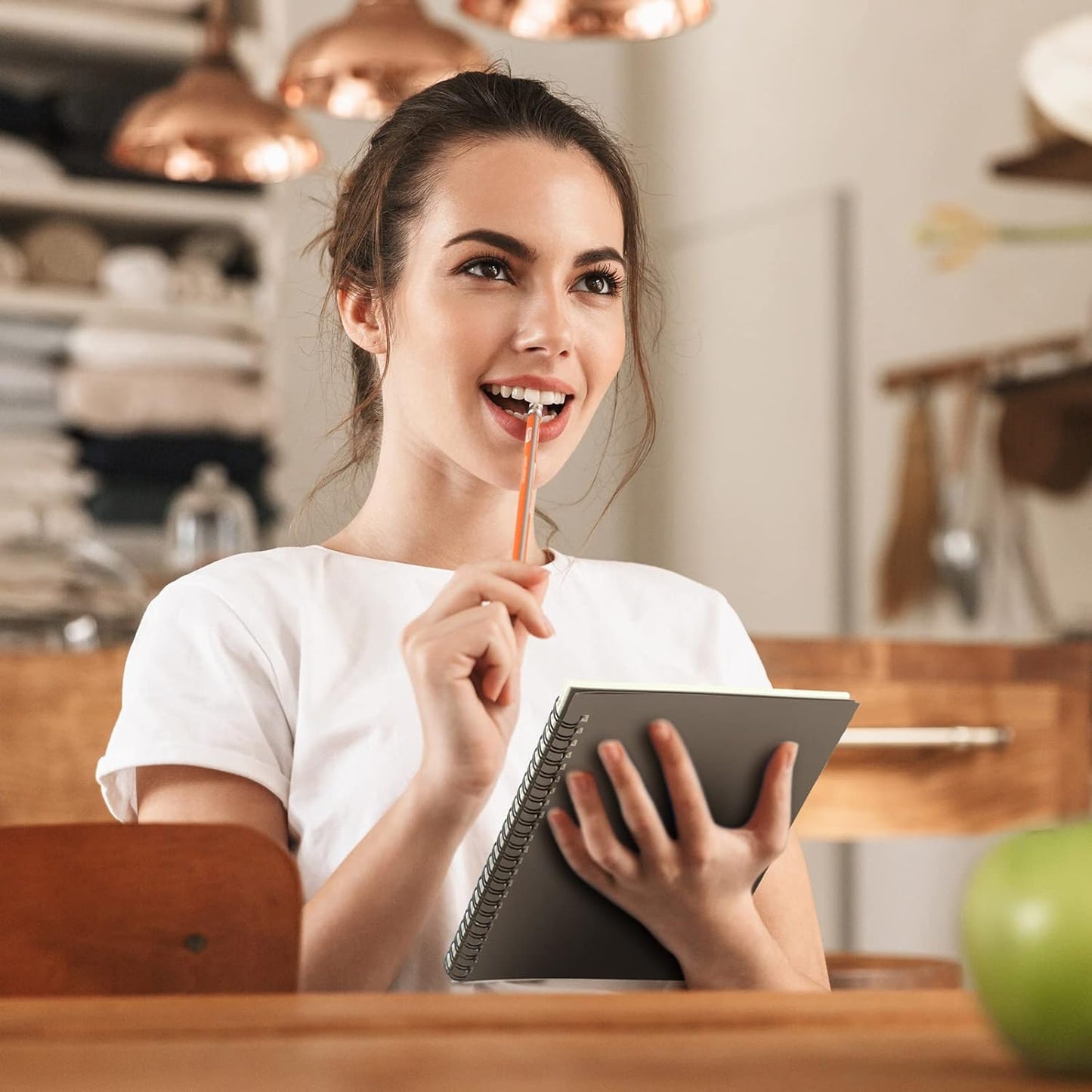 Yahenda Spiral Notebook A5 College Ruled Journal Notebooks Lined 8.3'' x 5.5'' Bulk Writing Paper Notebook for Office Business School Supplies Christmas End of Year Gift(Dark Gray,18 Pcs)