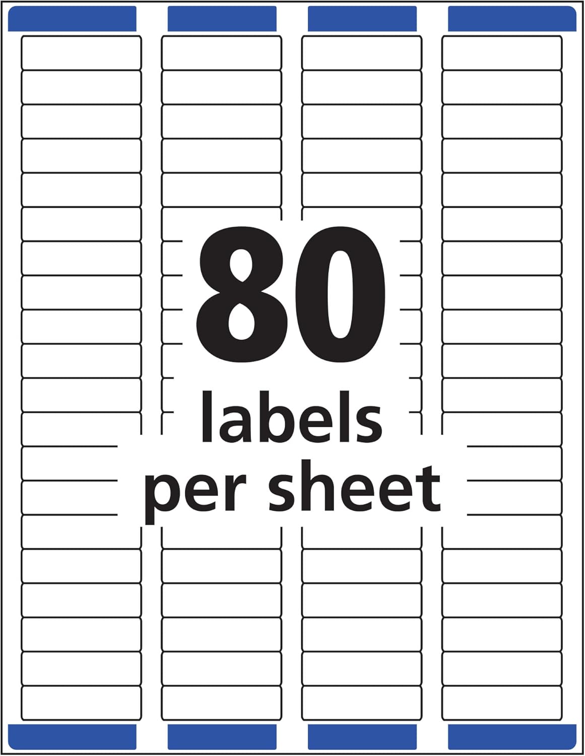 Avery Mailing Address Labels,Laser Printers, 2,000 Labels,1/2x1-3/4,Permanent Adhesive,Easy Peel,5 Packs(5267)