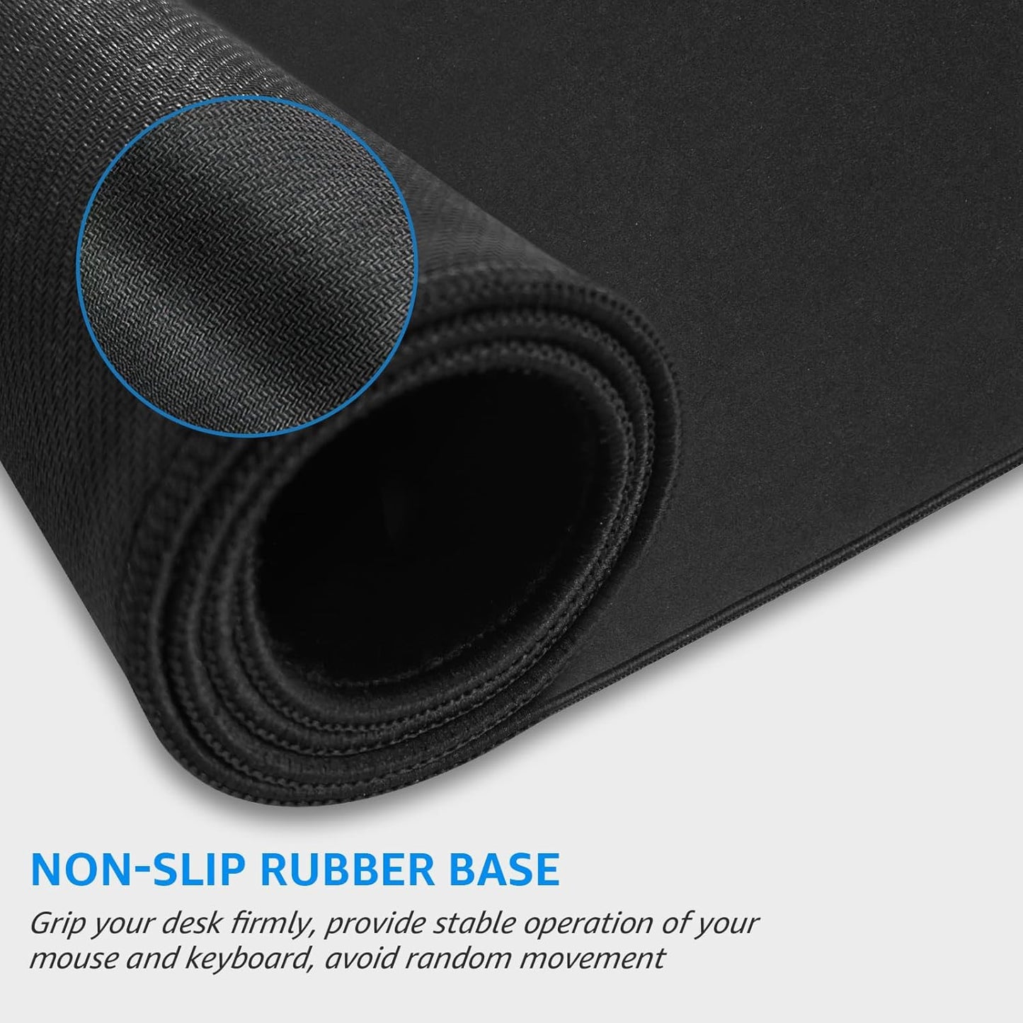 Non-Slip and Waterproof Gaming Mouse Pad, Extended XXL Desk Mat, Medieval Knight Design, Navy Blue and Beige, 31.5 x 15.7 inches, Lightweight