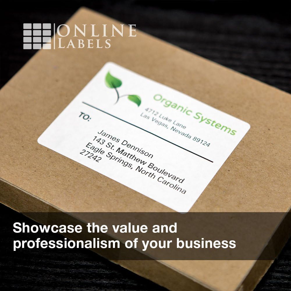 4 x 3 Rectangle Mailing Labels - Permanent, White Matte - Shipping, Wine, Product - Pack of 12,000-2,000 Sheets - Inkjet/Laser Printers - Online Labels