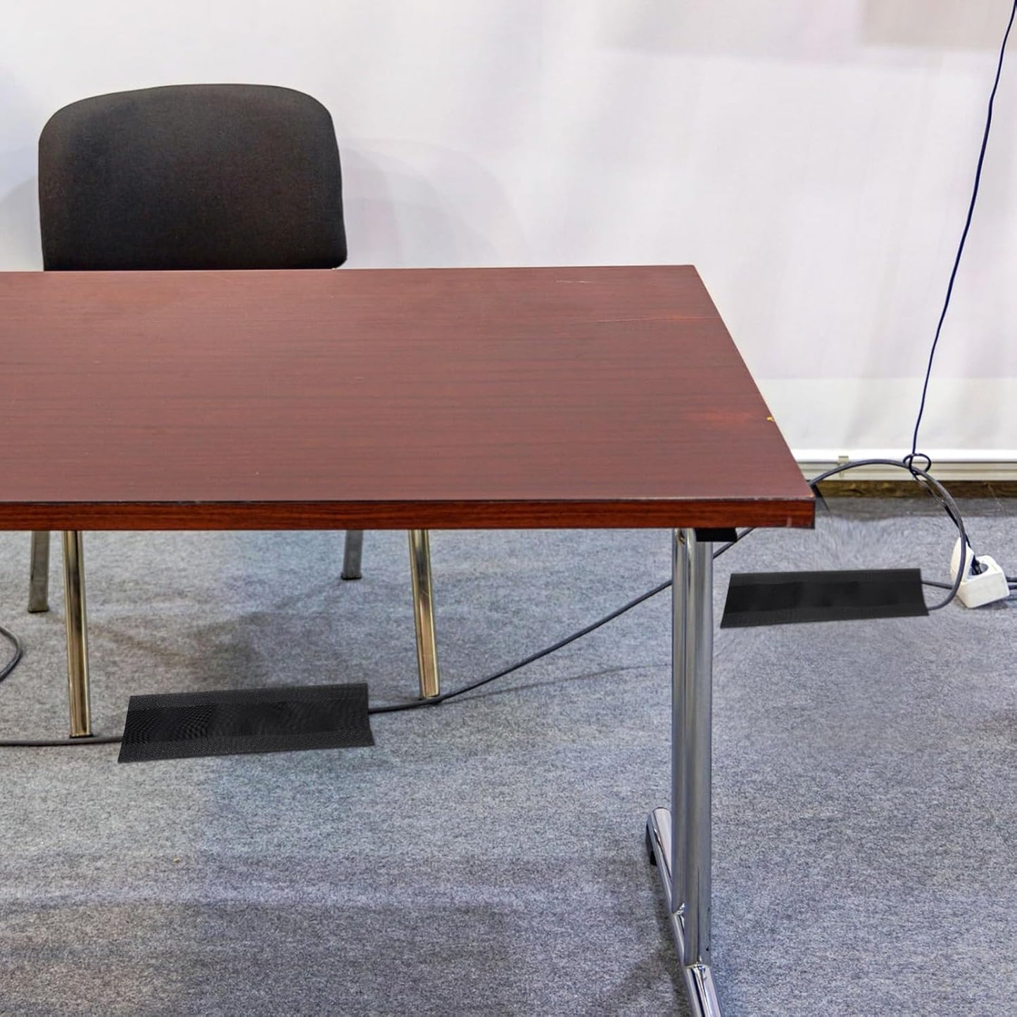 WILLBOND Carpet Cord Cover Cable Grip Floor Cover Cable Protector Management Only for Commercial Office Carpet(Black,196.85 ft)