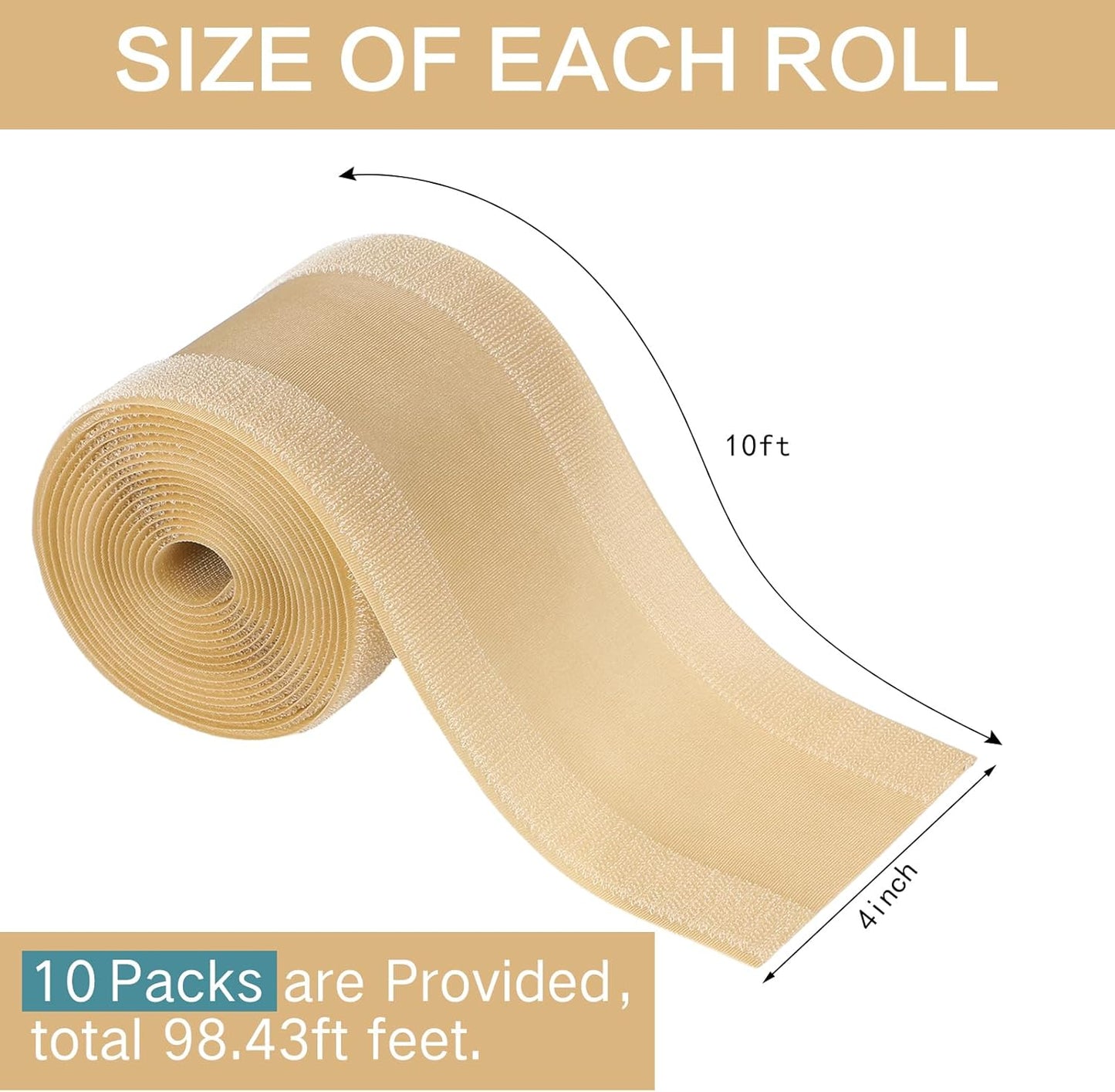 WILLBOND Grip Floor Cable Cover Cords Protector Management Only for Commercial Office Carpet(98.43 ft,Khaki)