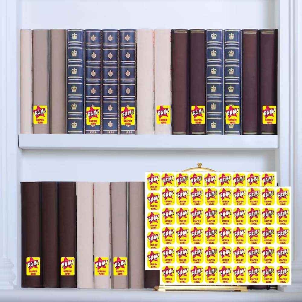 450pcs Genre Book Spine Labels | Library Classification Stickers | Graphic Novels