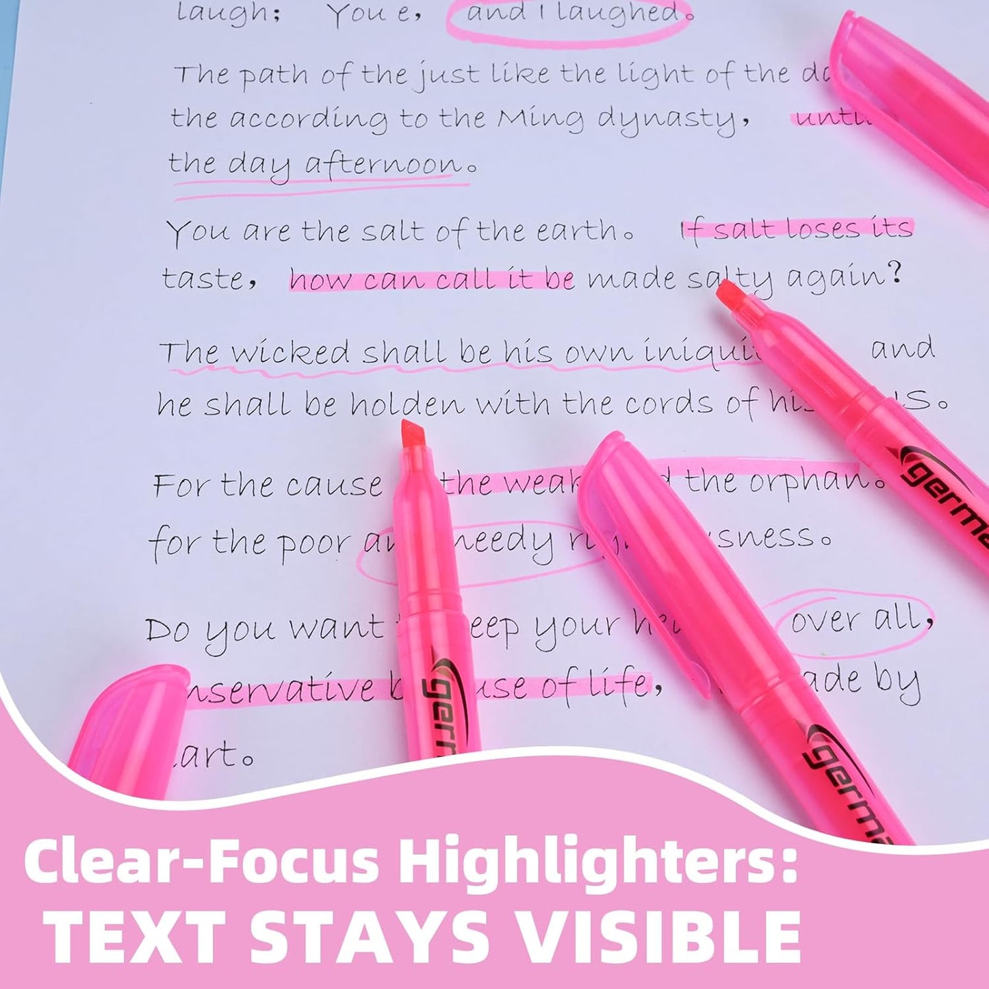 Highlighters 36 Pack, Chisel Tip Pink Highlighter Bright Colors, Quickly Drying, Perfect for Students Kids Adults Highlighting in Classroom, School, Office