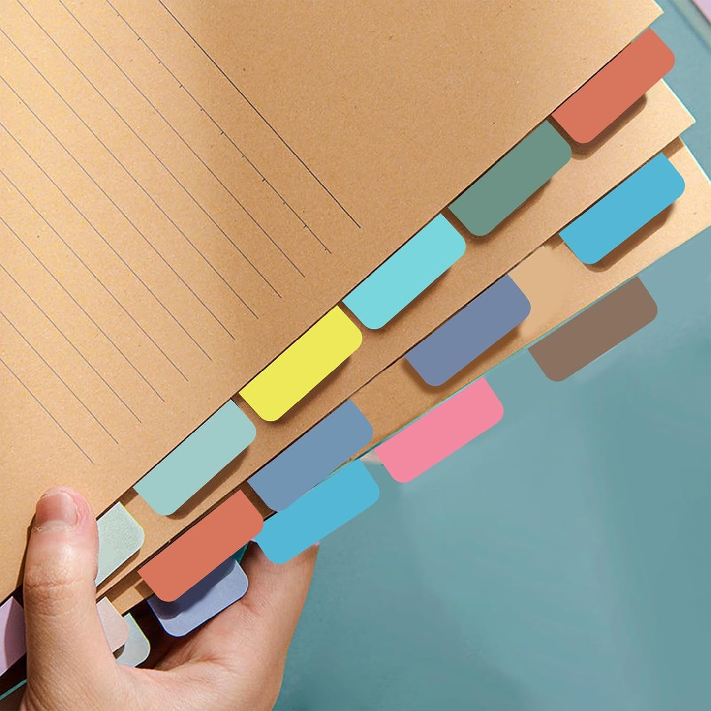 240Pcs Colored Index Tab 1.8"x1" Large Book Sticky Tabs 12 Colors Repositionable Page Tabs Flags Page Markers Labels for Notebooks, Filing, Classification