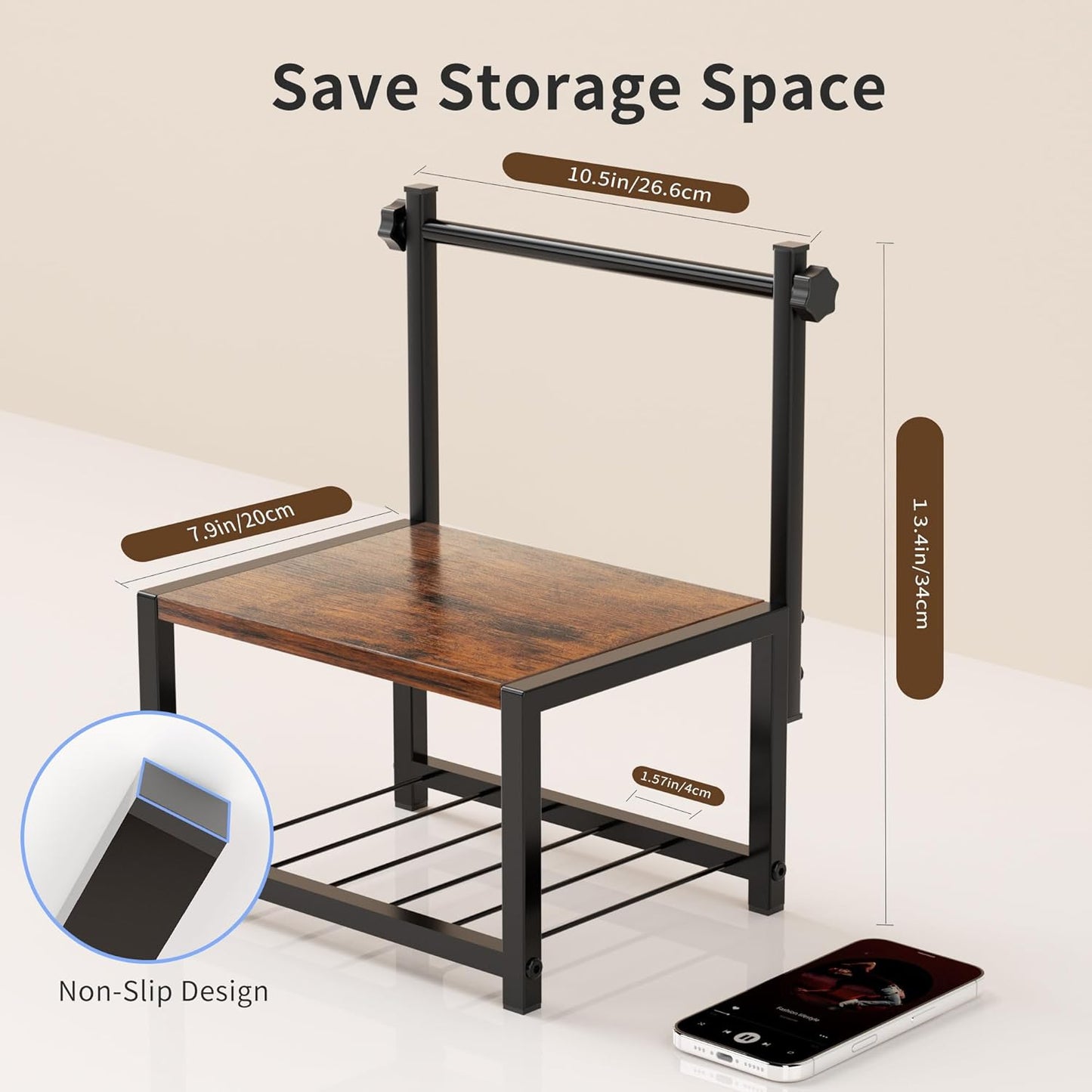 Label Holder for Rolls and Fan-Fold Labels, Sturdy Thermal Sticker Holder for Desktop Thermal Printer, Shipping Label Sticker Dispenser for Home, Office, and Small Businesses