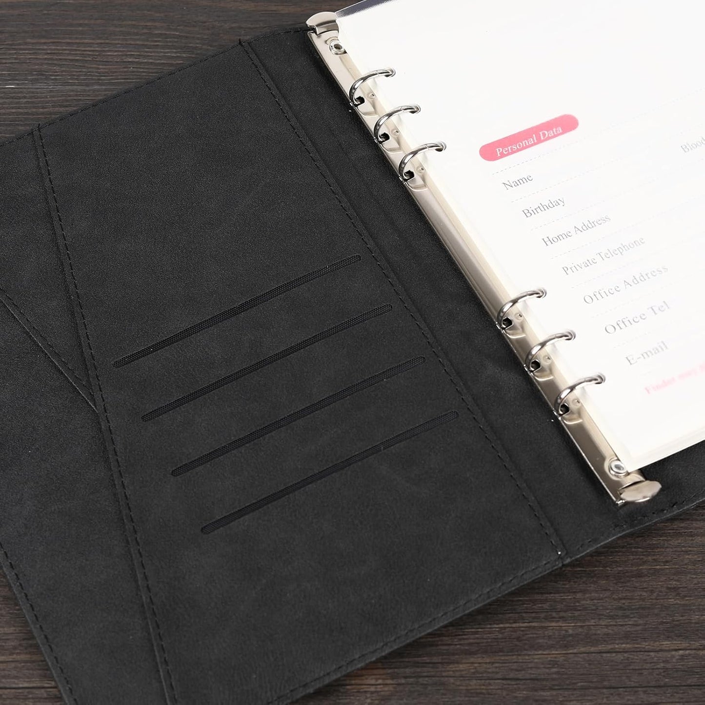 Premium Refillable Planner & Notebooks For Work,Rocketbook Notebook,With 8000mAh Power Bank, Book Light,3 in 1 Charger Cable,Card Holder,16G Thumb Drive,Used for Studying, Or Creating(Black-1)