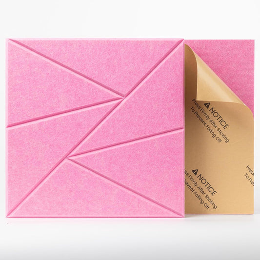 22 pack Acoustic Panels With Self-Adhesive, 12"X 12"X 0.4"Sound Proof Foam Panels, Sound Panels High Density, Soundproof Wall Panels for Home Studio Office Pink