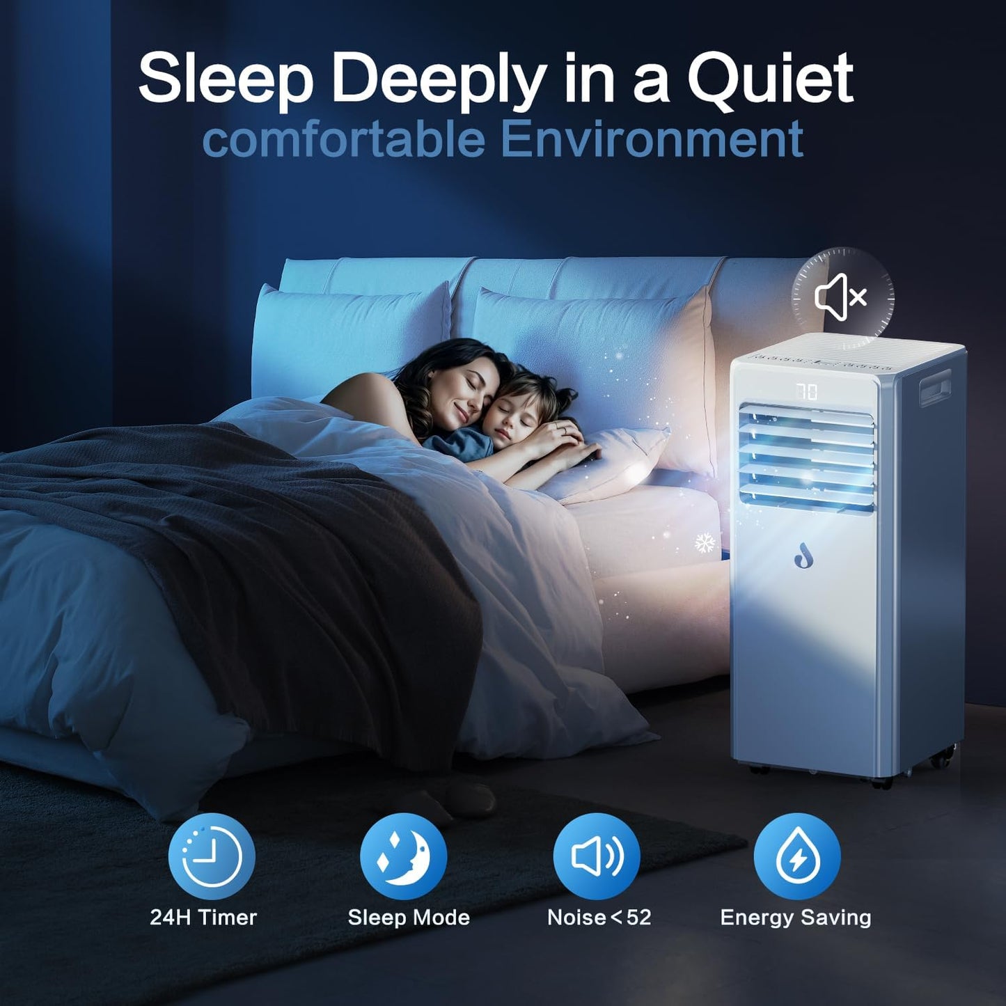 10,000 BTU Portable Air Conditioners for Rooms Up to 450 Sq.Ft,4-in-1 Cooling & Dehumidifier Air Conditioning Unit with Remote,Smart AC Unit with Installation Kit for Home/Office