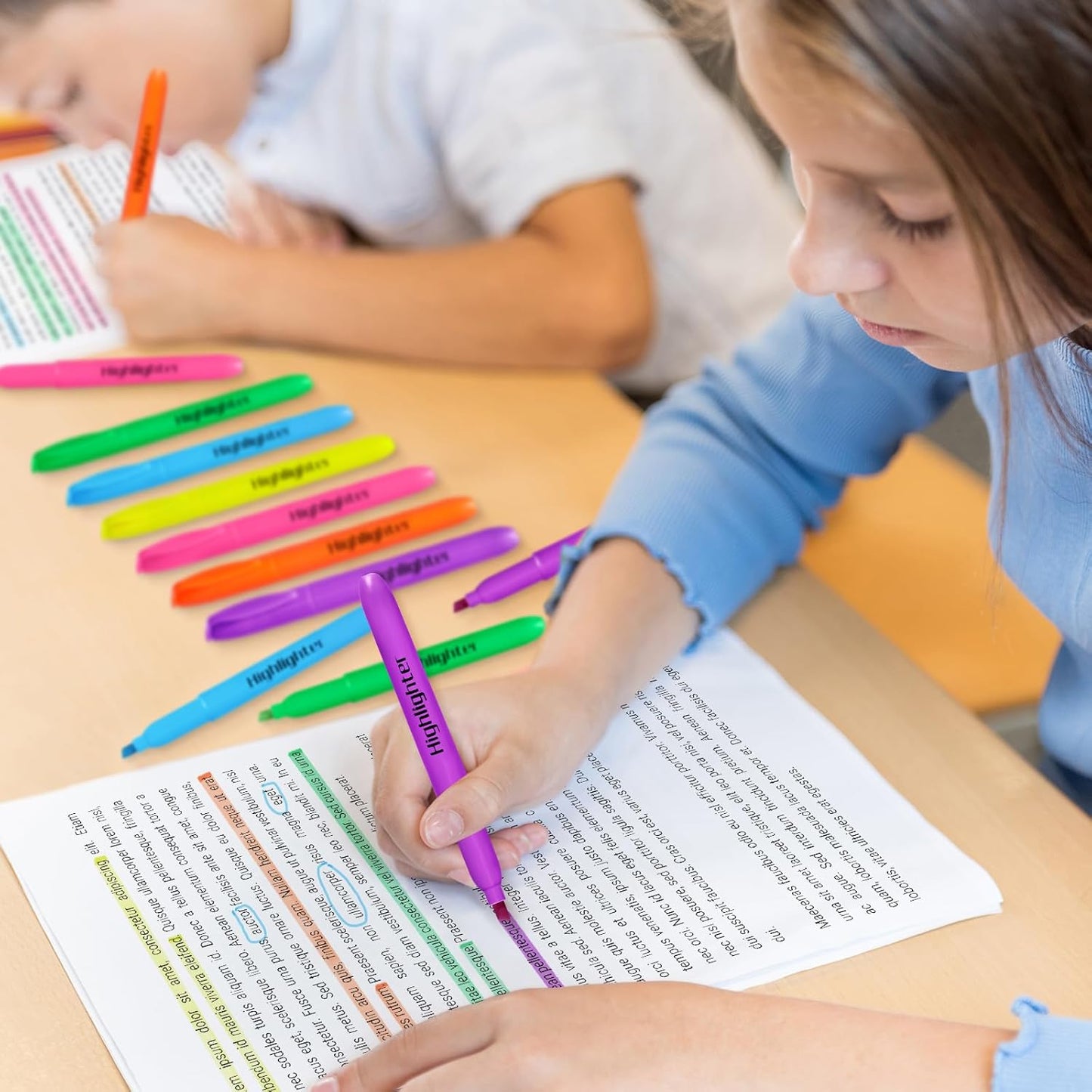 Duchong 240 Highlighters Bulk, Highlighters Assorted Colors for Adult Kids, Chisel Tip Dry-Quickly No Bleed Highlighter, Office Classroom Must Have, School Supplies for Teachers