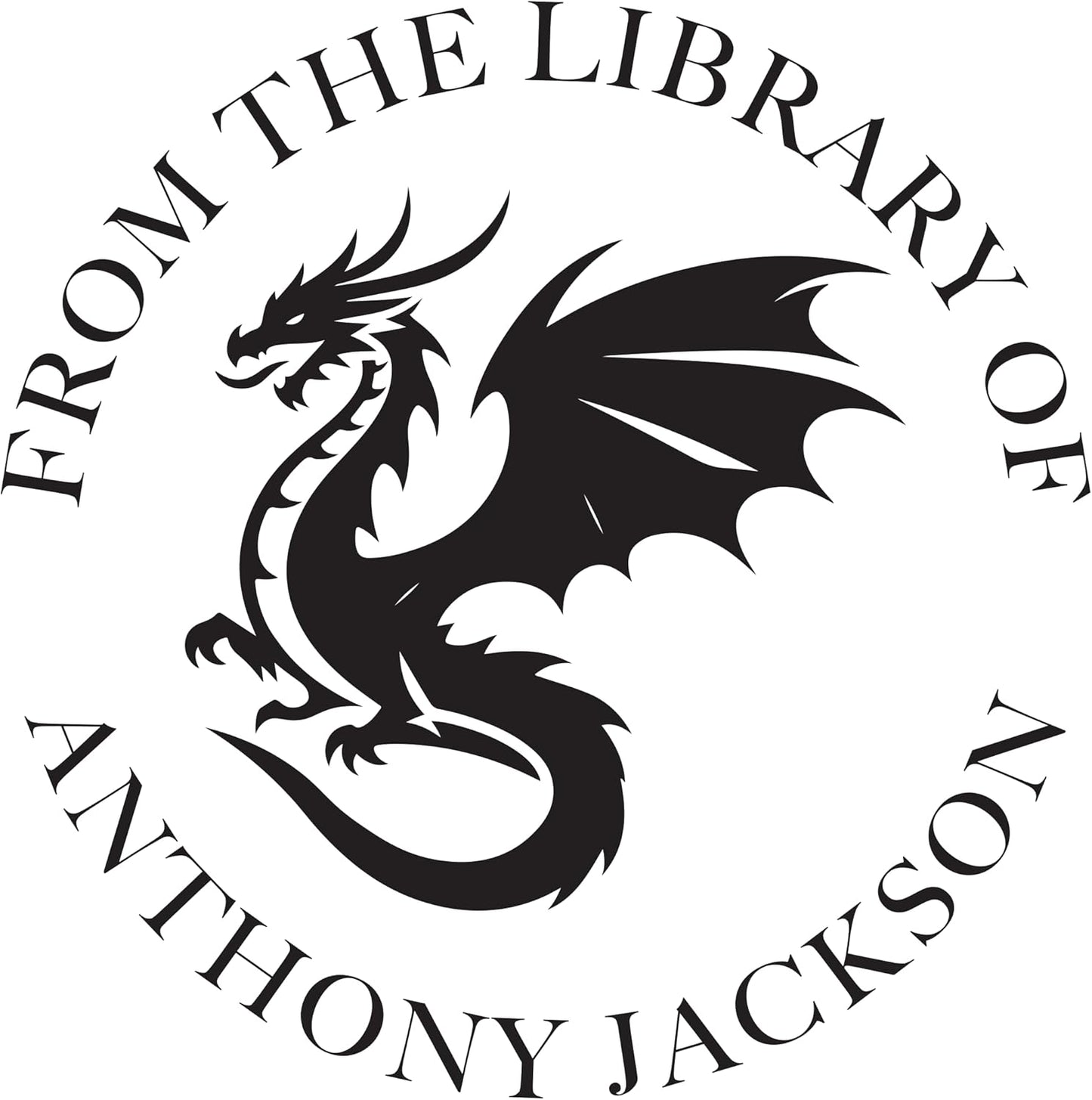 Dragon Book Embosser, Custom Round Library Book Embosser, Fantasty Fiction Dragon Ex Libris Embosser, Gift for Book Lover | Black or Pink Embosser (Dragon #1)