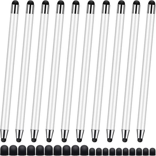 Stylus Pen [10 Pack] Universal Capacitive Touch Screen Pens for iPad/iPhone/Smartphones and Tablets,Compatible with All Capacitive Touch Screen(10 White)