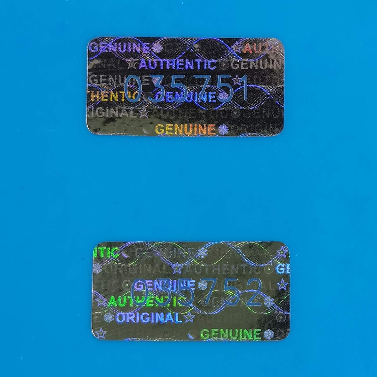 580 Pcs 0.787x0.39 inch High Security Tamper Evident Seal Warranty Void Original Genuine Authentic Hologram Labels/Stickers w/Unique Sequential Serial Numbering Tamper Proof Stickers(Silver)