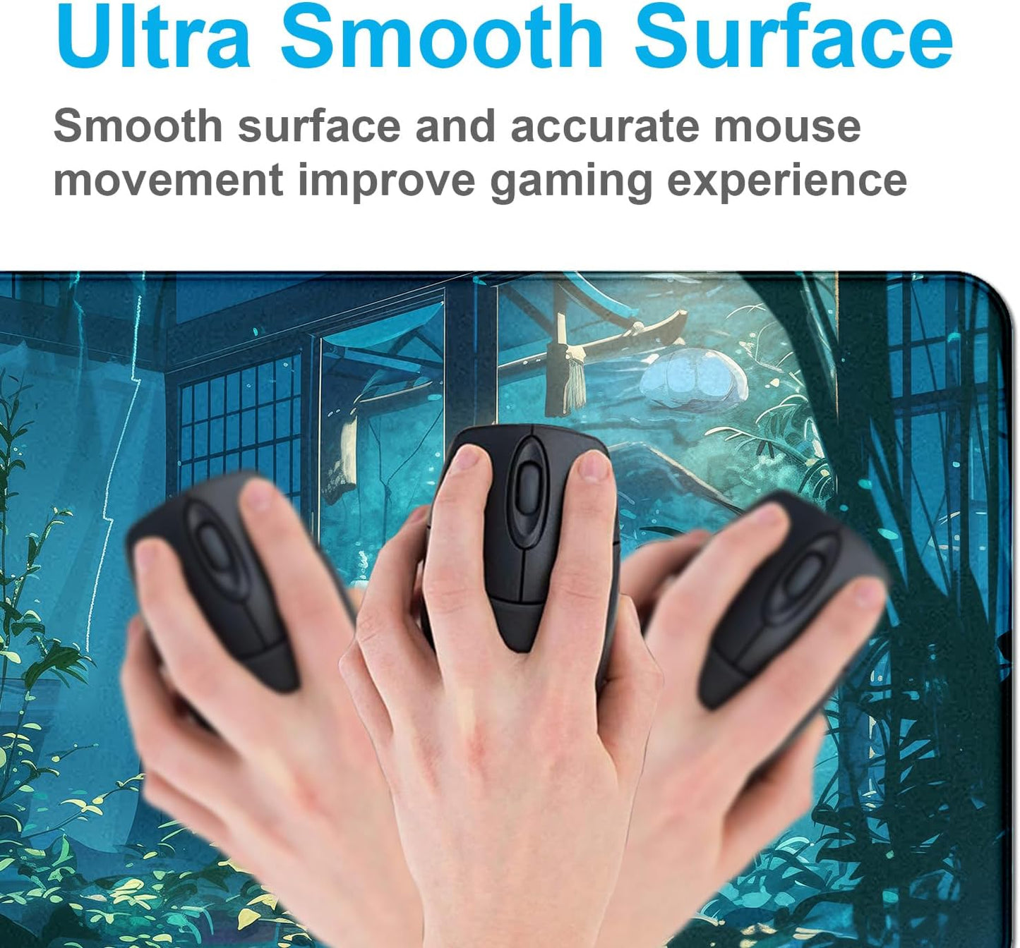 Anime Tropical Plants XL Extended Game Keyboard Pad, Women's Office Decoration Laptop Keyboard Pad 35.4 x 15.7 x 0.12 Inches