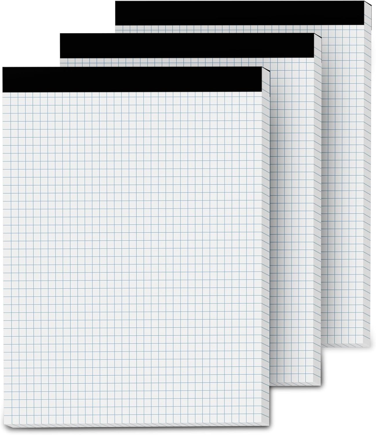Graph Paper Pads 8.5 x 11, 4x4 Quad Ruled, 3 Pack Grid Paper Pad 8.5 x 11, 30 Sheets Perforated Blueprint Quadrille Letter Size Graphing Notebook for Drafting, Drawing, Engineering