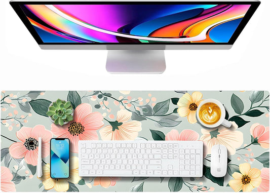 Large Gaming Mouse Pad (31.5"x11.8") - XXL PU Leather Waterproof Desk Mat with Non-Slip Rubber Base for Keyboard, PC & Office