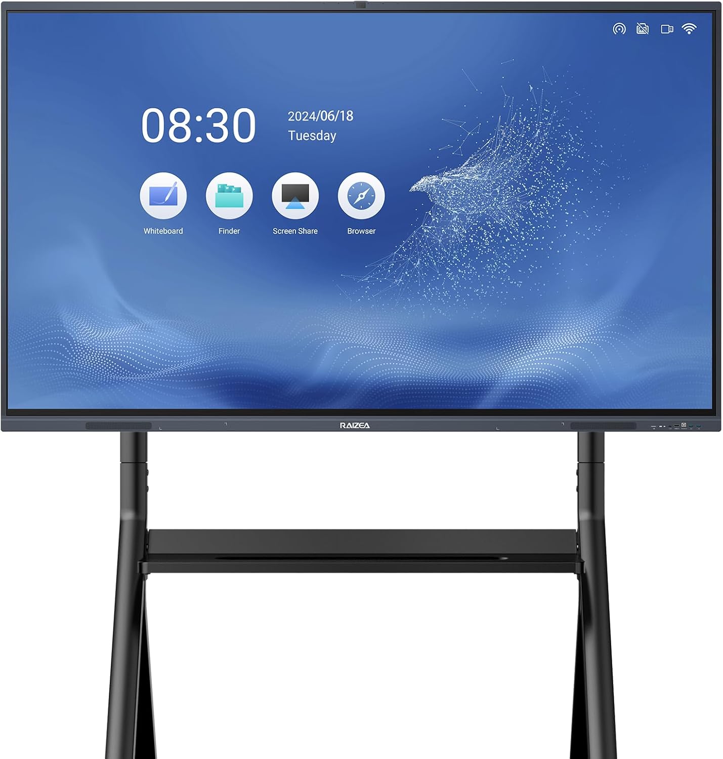 65" Smart Board for Classroom, 4K UHD Interactive Whiteboard Display, 13MP Camera w/6 Mics, Electronic Whiteboard for Business and Education(Board & Wall Mount Included)