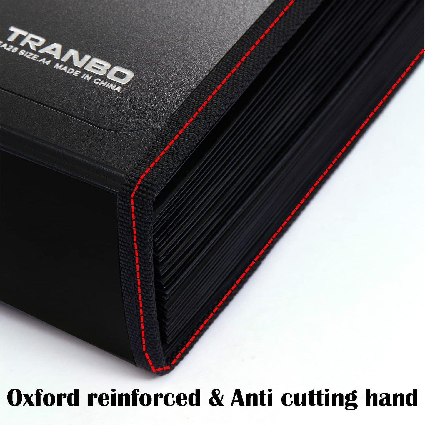 2 Pack 25 Pockets Letter Size/A4 Accordion File Organizer with Handle, TRANBO Expanding File Folder, Expandable Document Paper Organizer for Travel School Office