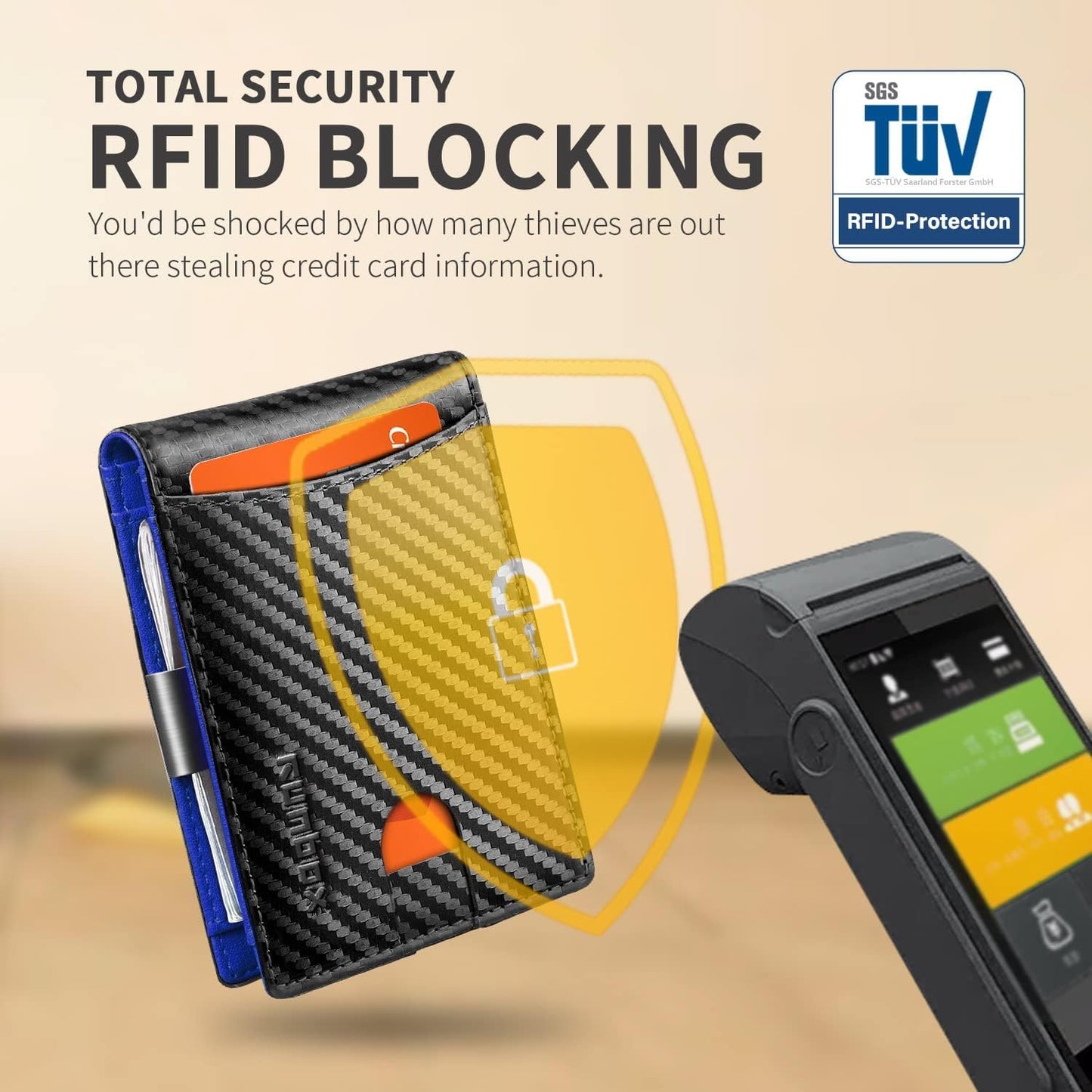 RUNBOX Money Clip Slim Wallets for Men RFID Blocking 11 Card Holder Minimalist Small Leather Bifold Men's Front Pocket Wallet Gift Box