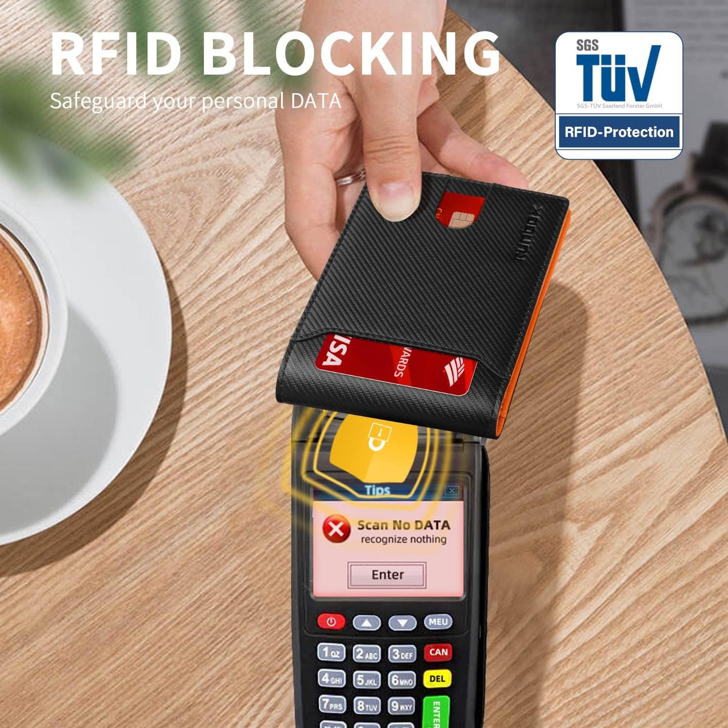 RUNBOX Novelty Wallet for Men Slim 11 Credit Card Holder Slots Leather RFID Blocking Small Thin Men's Wallet Bifold Minimalist Front Pocket Large Capacity Gift Box