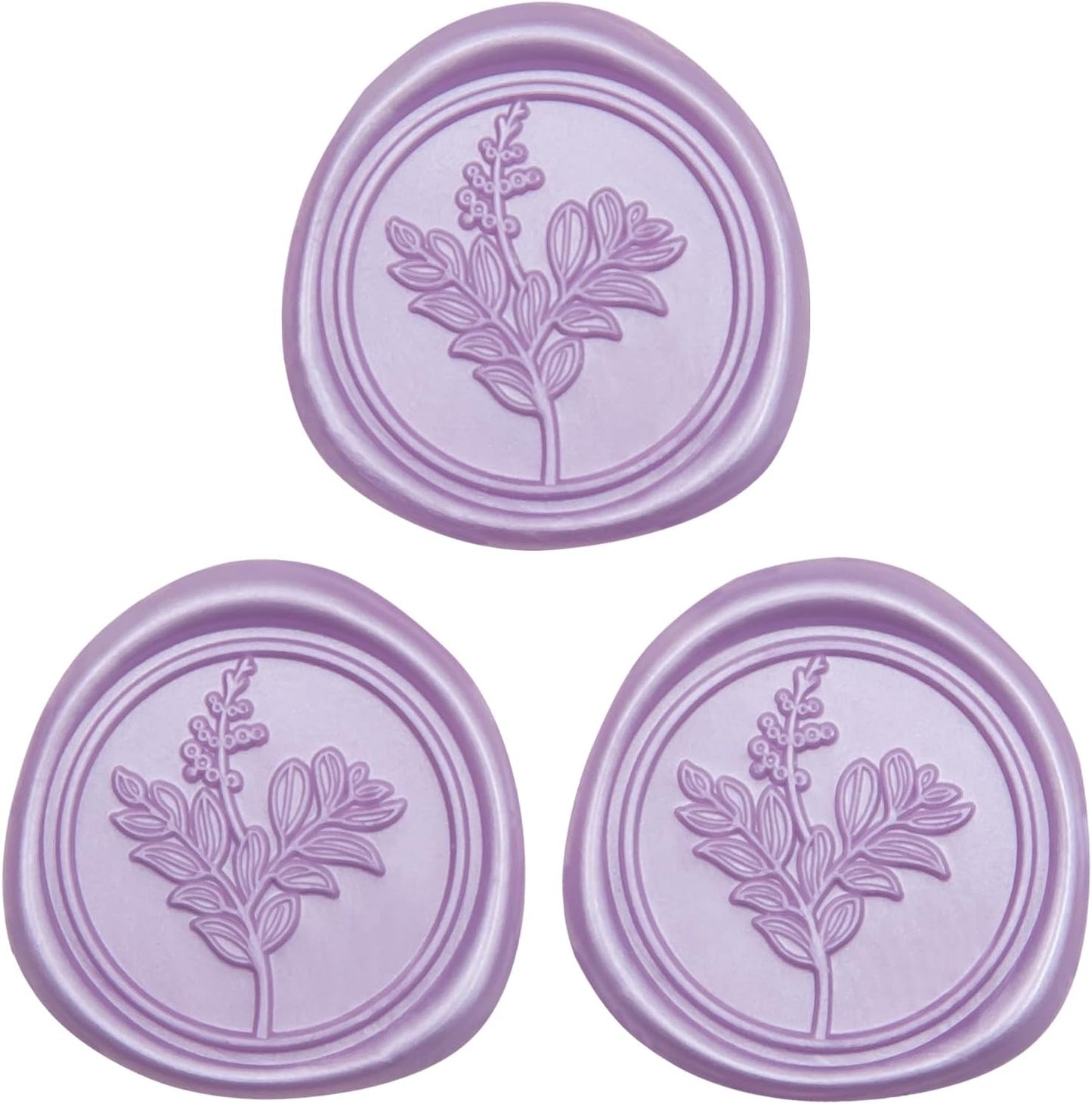 60 Pcs Lilac Wax Seal Stickers, Wedding Invitation Accessories Envelope Stickers - Peferct for Wedding Accessories, Gift Box Craft Wrapping, Christmas Cards Envelope Seals