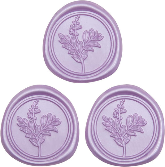 60 Pcs Lilac Wax Seal Stickers, Wedding Invitation Accessories Envelope Stickers - Peferct for Wedding Accessories, Gift Box Craft Wrapping, Christmas Cards Envelope Seals