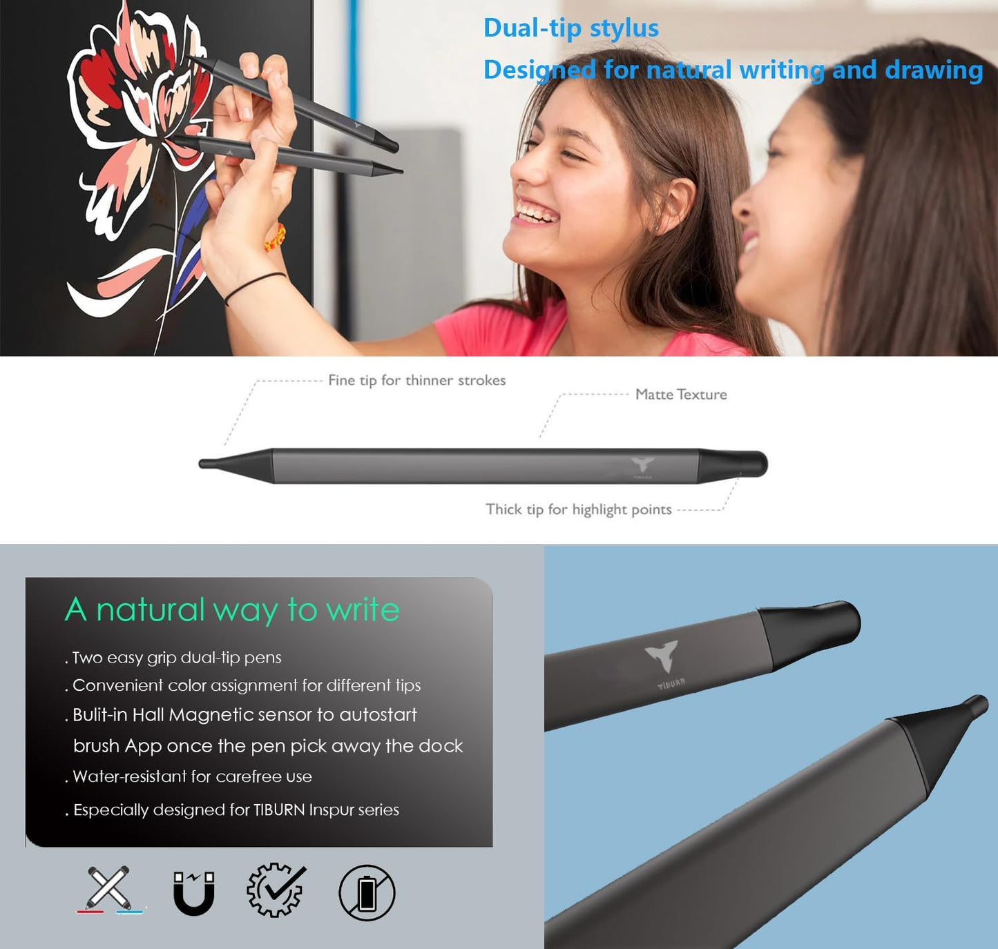 TIBURN 65" 4K UHD Smart Board with Auto-Framing Camera | Smart Whiteboard Interactive Touchscreen Display, Includes Wall Mount, Mobile Stand NOT Included,Ideal for Office, Classroom, and Conference