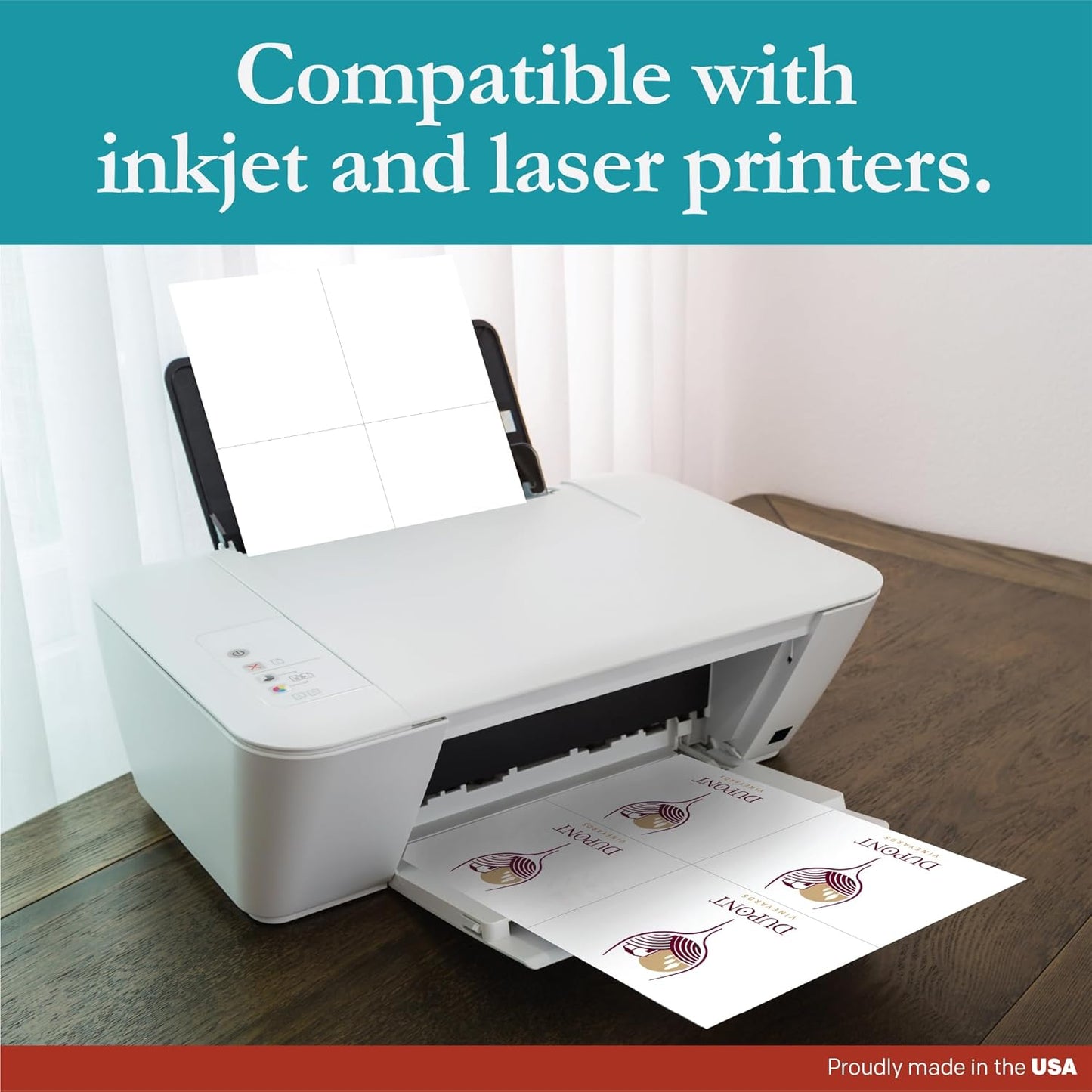 Premium Label Supply White Sticker Shipping Labels – 4.25" x 5.5" – Laser/Inkjet Compatible – (4 per Sheet), 1000 Sheets – 4000 Total Adhesive Labels