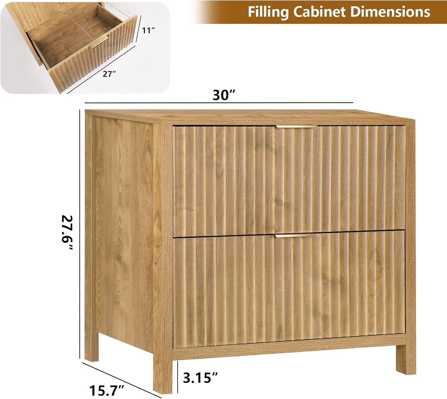 ZYBT Lateral File Cabinet, Modern Farmhouse Filing Cabinets with 2 Drawers and Hanging Bar Wood Rustic Storage Cabinet for A4/Letter/Legal Size Documents,Office Storage Cabinet for Home Office