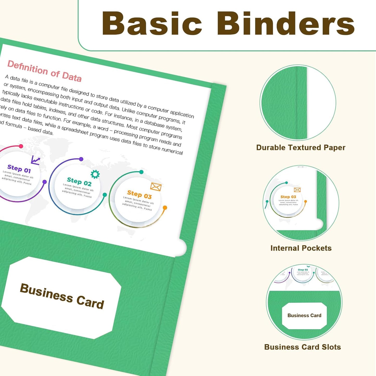 Folders with Pockets, LAYZZ 30 Pack Paper Pocket Folders, 2 Pocket Folders Fits Letter Size Paper, for School Office and Home (Green)