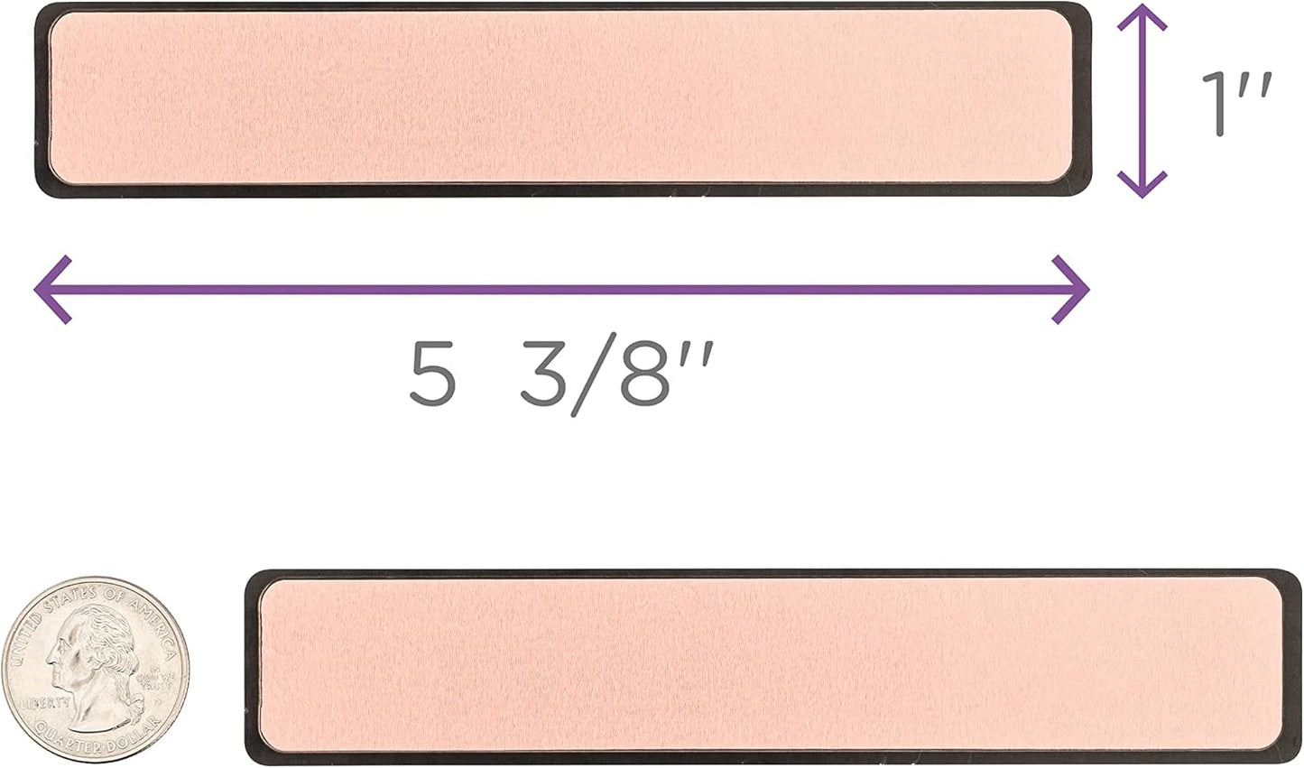 Carstens Adhesive Sticker Labels, 5 3/8” x 1”, Binder Labels for 1” Ring Binder Spines, Pink, Roll of 200