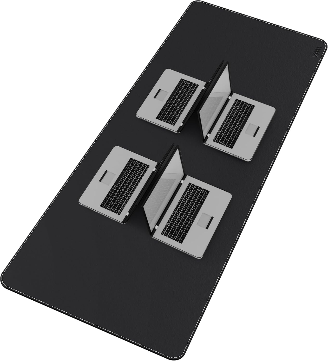 VYAAA Leather Desk Mat, 66.9"×27.5" Large Mouse Pad, Desktop Protector for Desk, Multifunctional Keyboard Mouse Pad for Home or Office (Black)